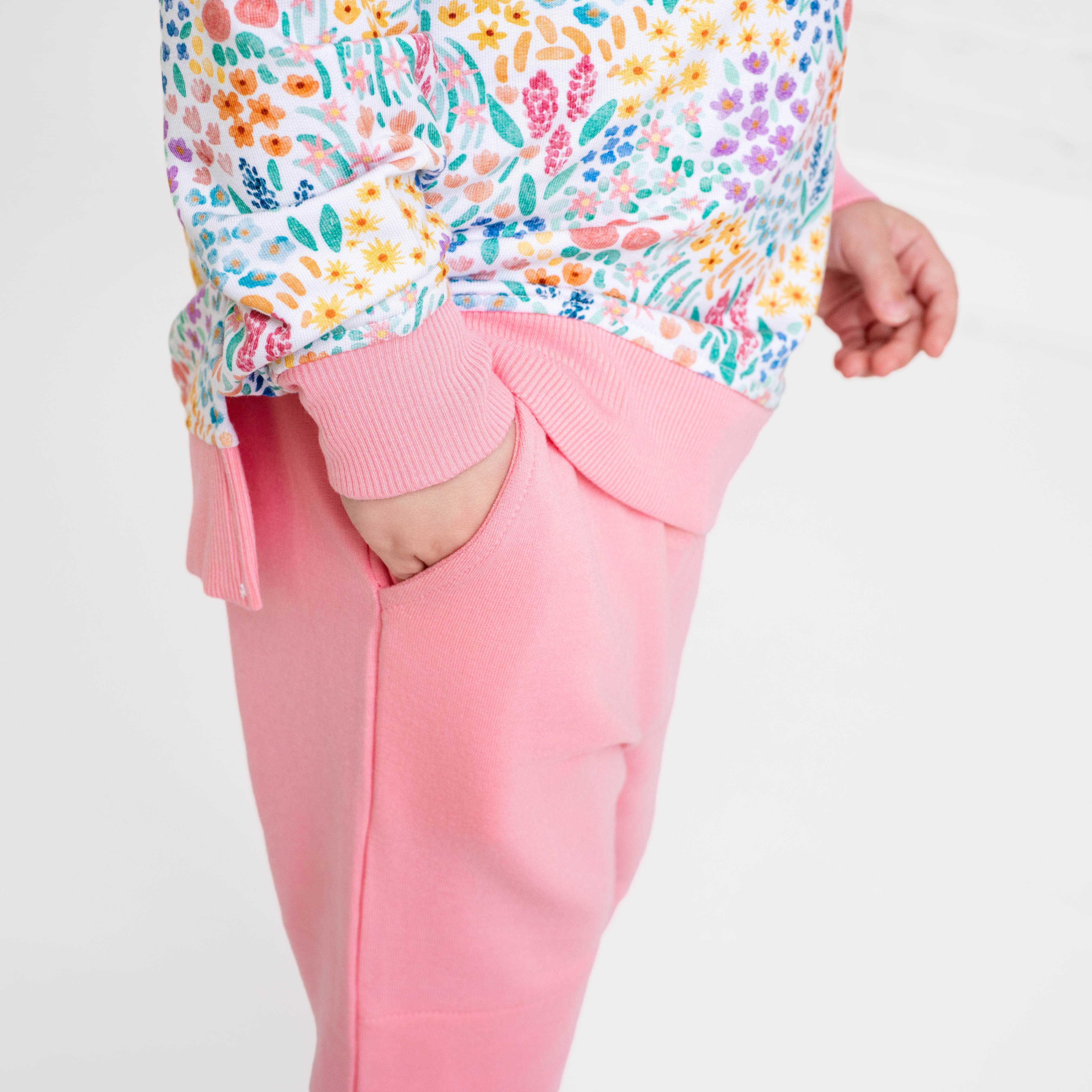 Whimsical Wildflower Kids Jogger Set