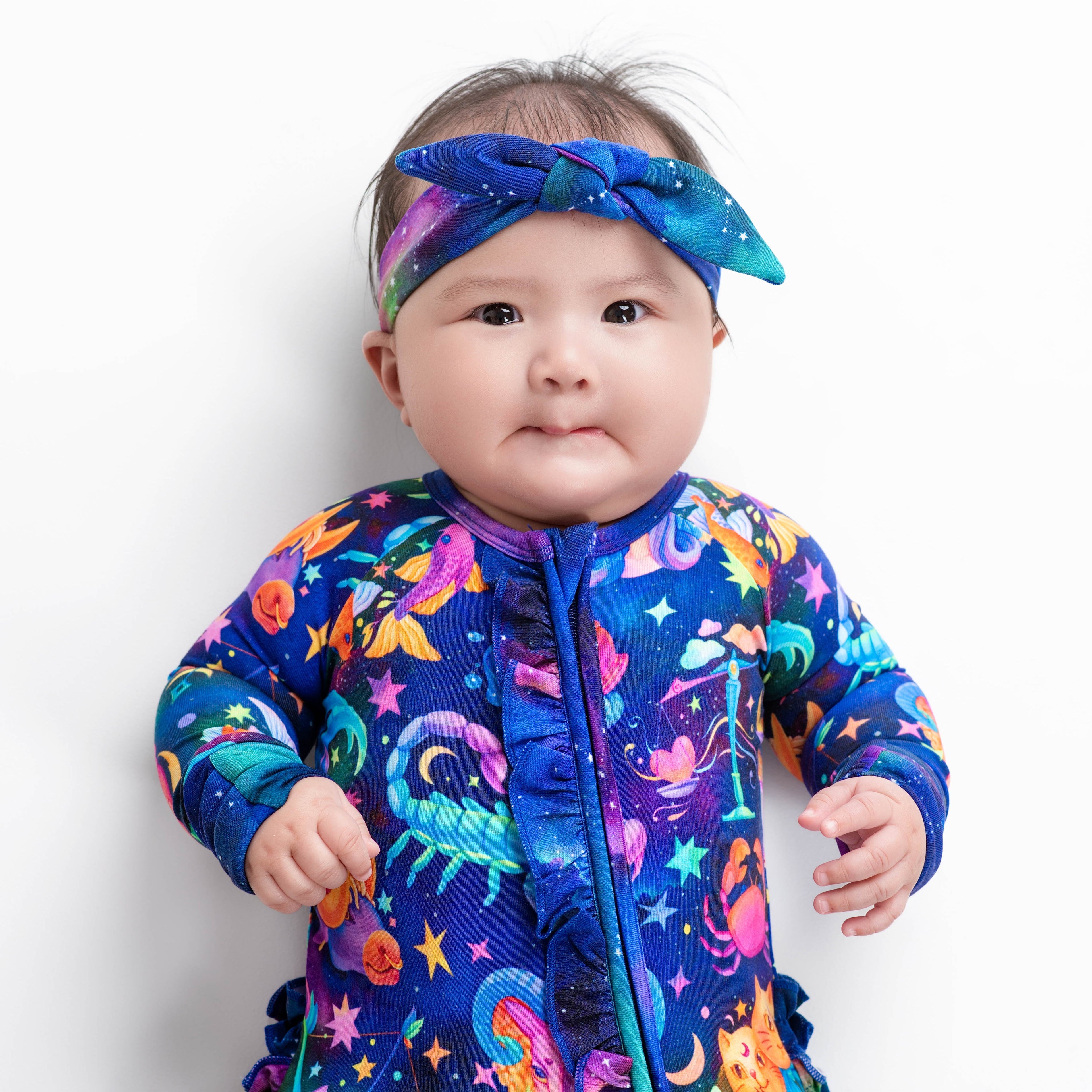 Cosmic Cuddles Zodiac Ruffle Romper
