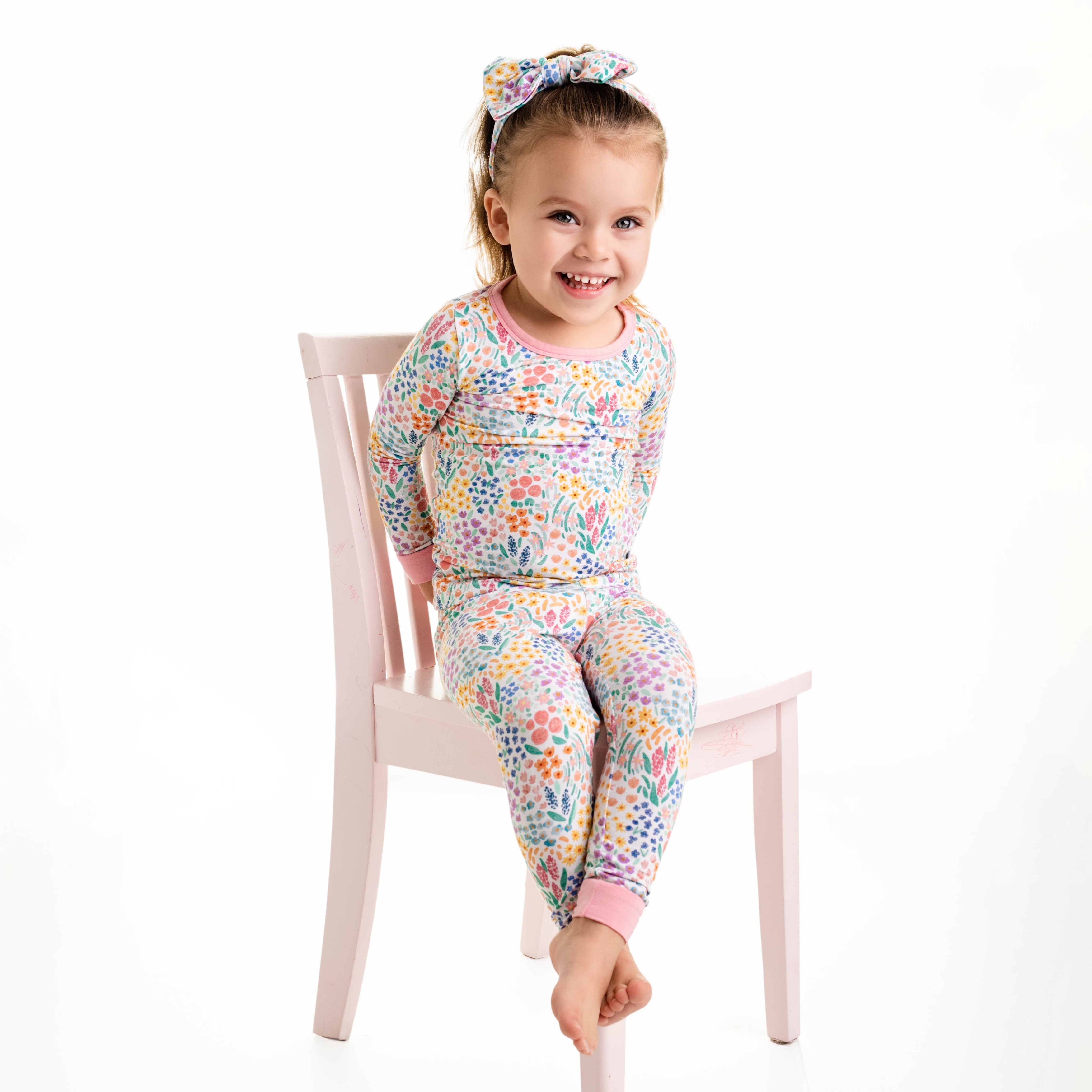 Whimsical Wildflower Long Sleeve Pj's