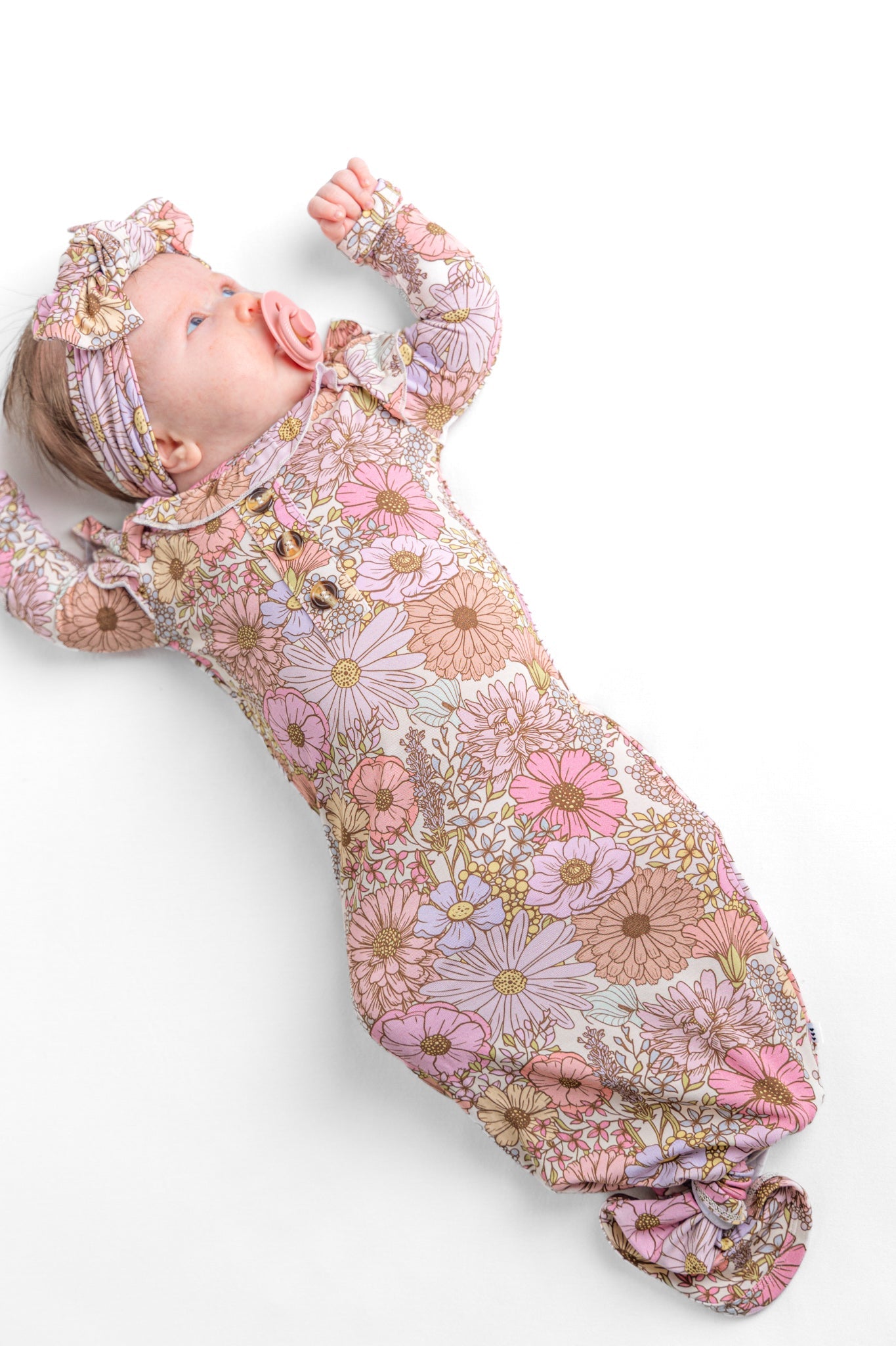 Mae Bamboo Knotted Gown & Bow Set