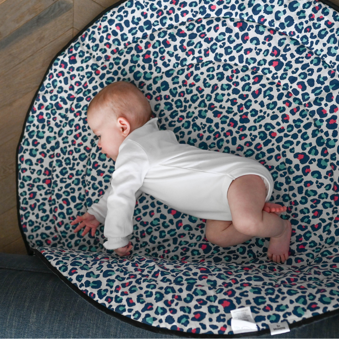 Animal Print Playmat- Reversible Newborn To 4 Months / 5+ Months