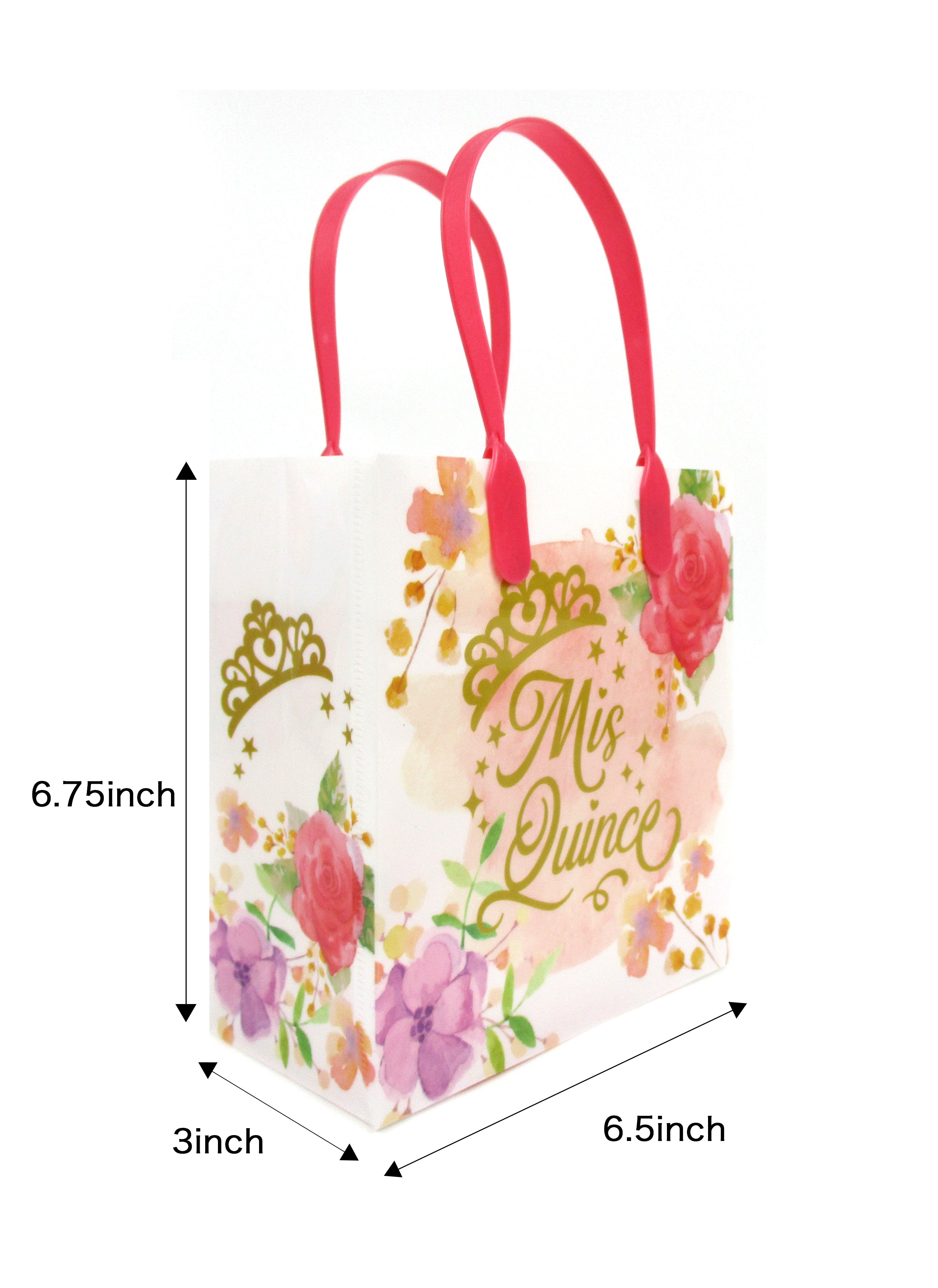 Quicenera Party Favor Bags Treat Bags - Set Of 6 Or 12