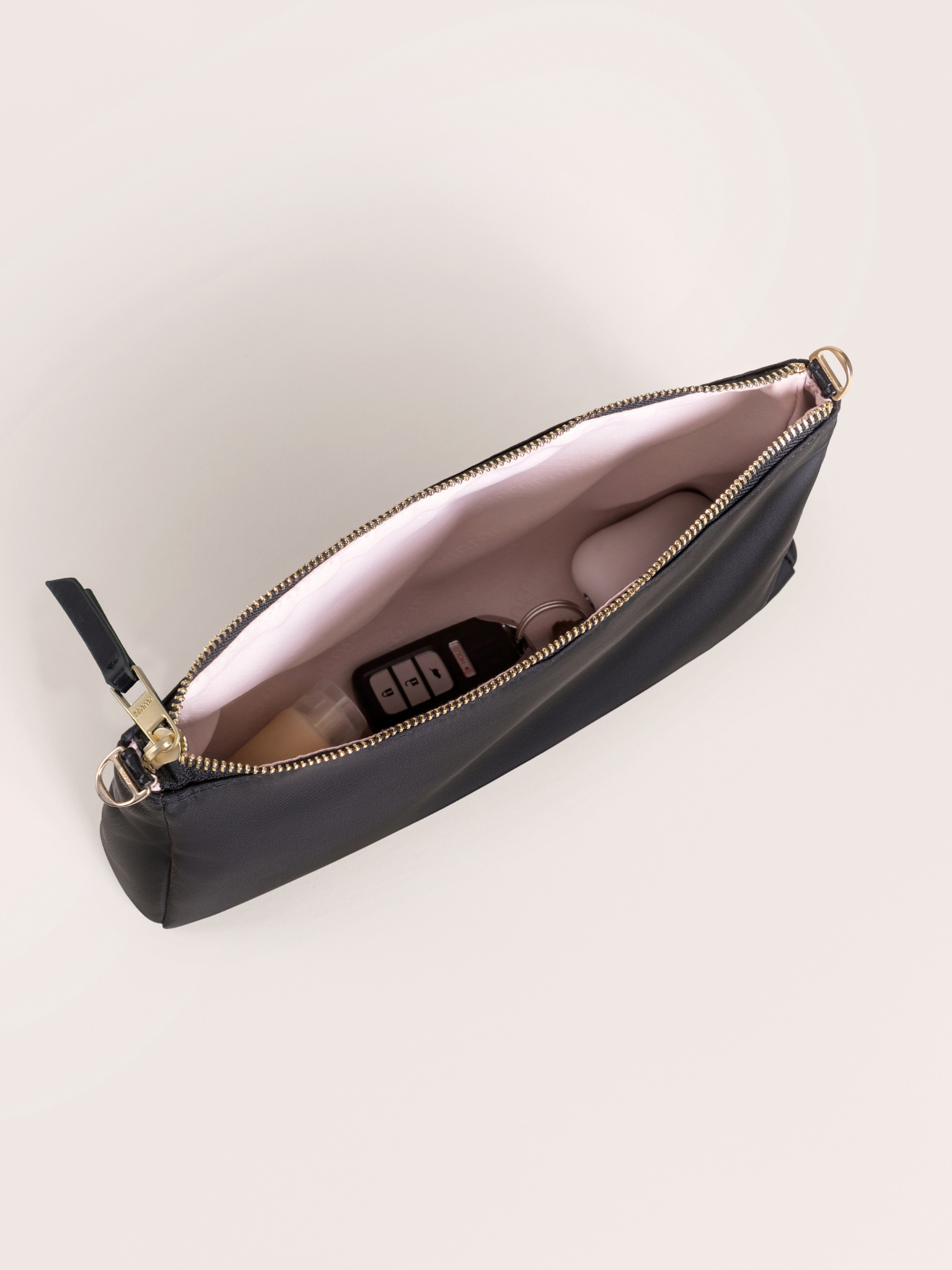 3-piece Pouch Clutch Purse Set - Black