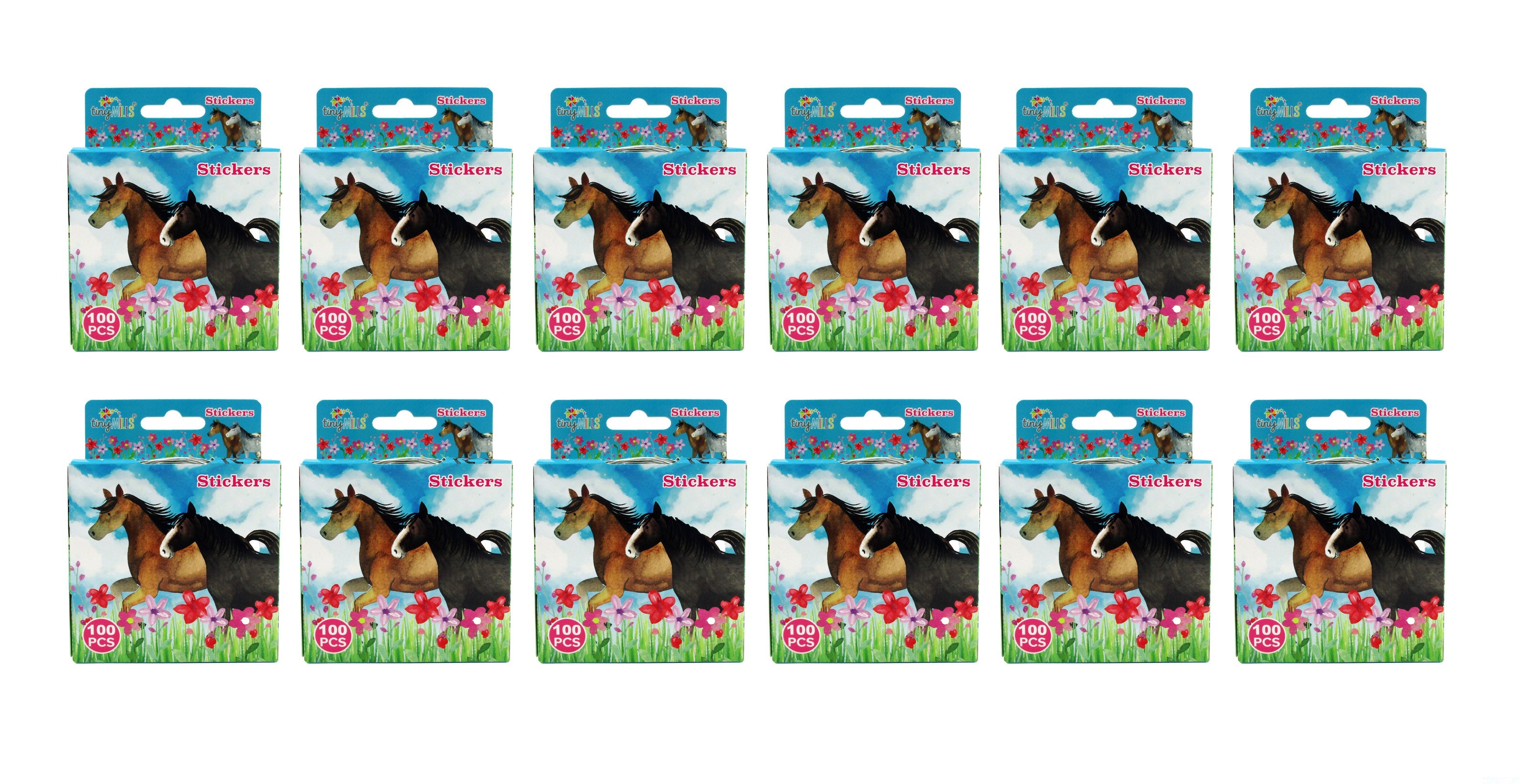 Horse Stickers 100 Stickers/dispenser, Pack Of 1, 6 Or 12 Dispensers