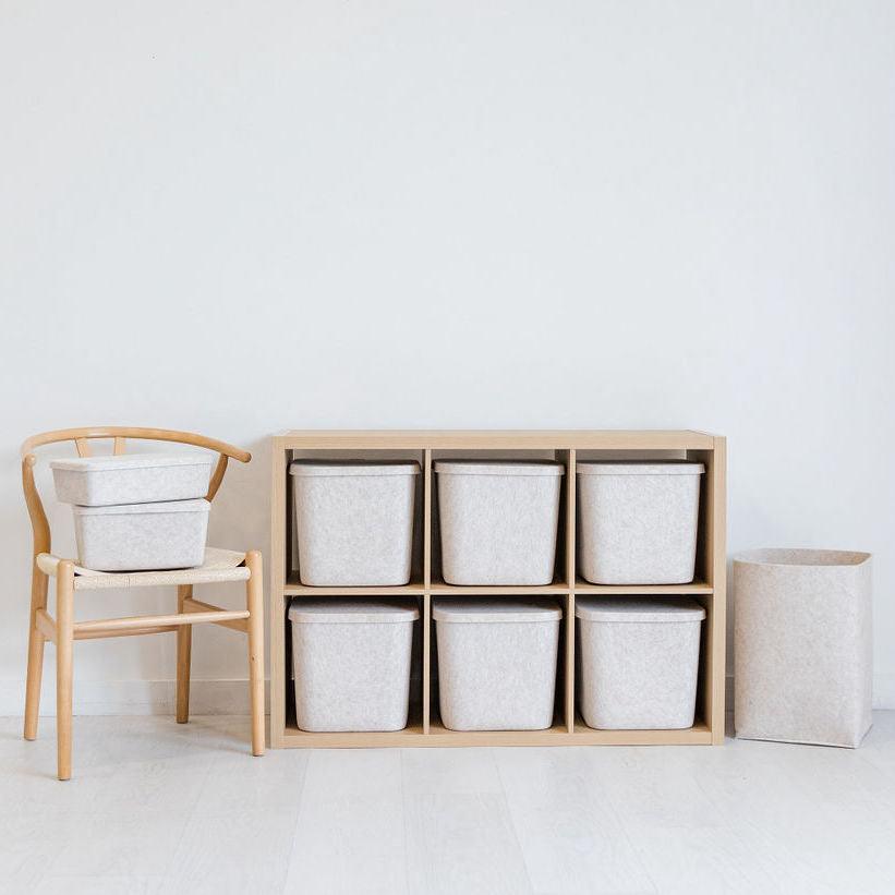 The Sculpted Bin - Original With Lid | Set Of 3