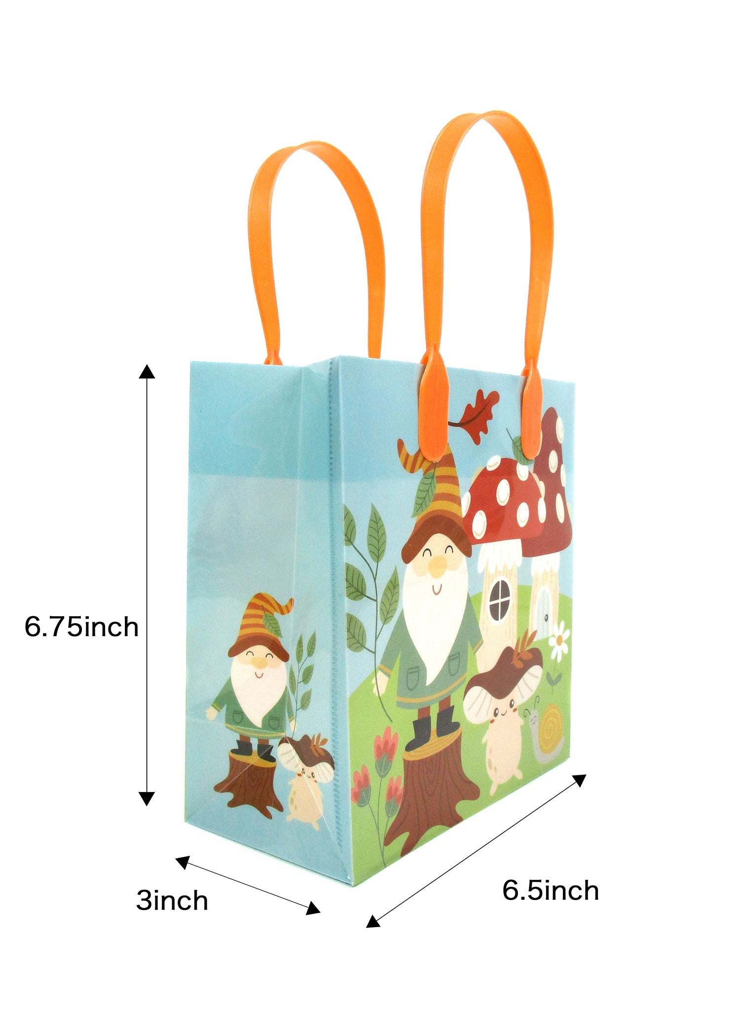 Garden Gnome Party Favor Treat Bags - Set Of 6 Or 12