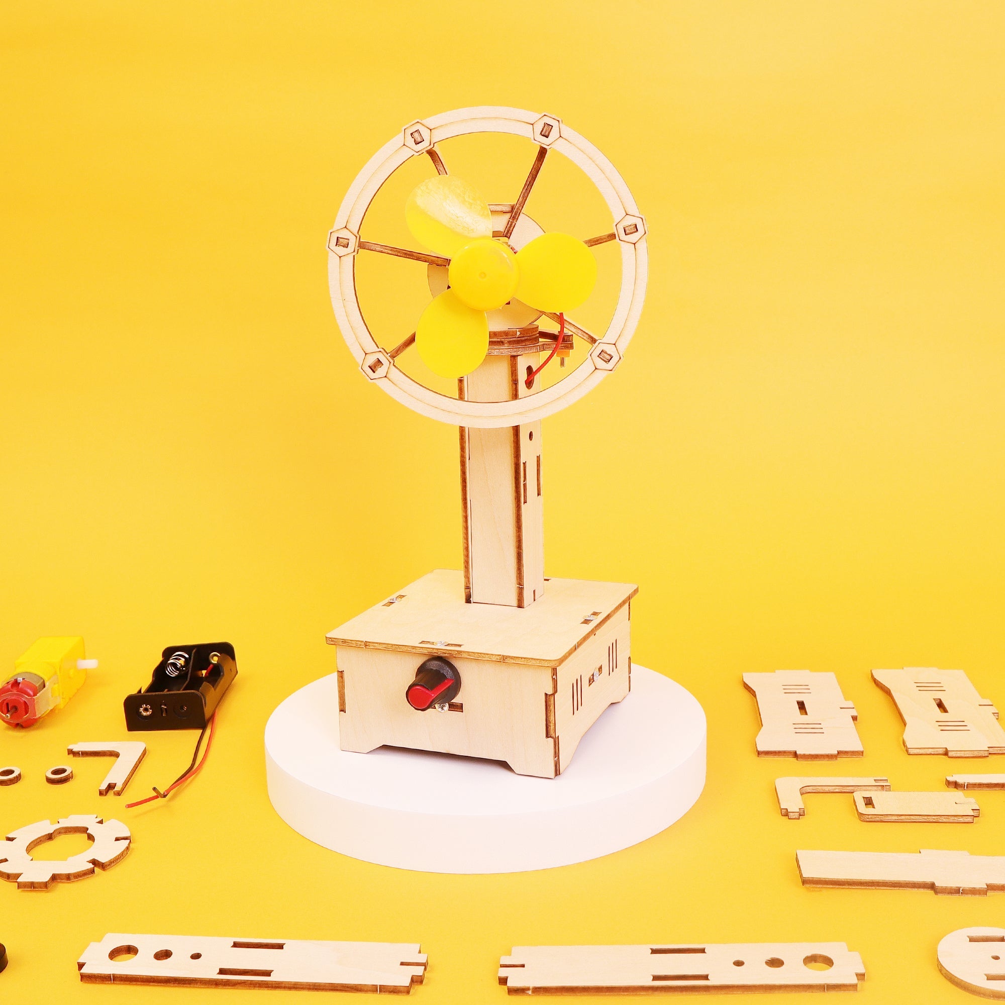 Variable Speed Oscillating Fan Diy Kit, Educational Stem Toy