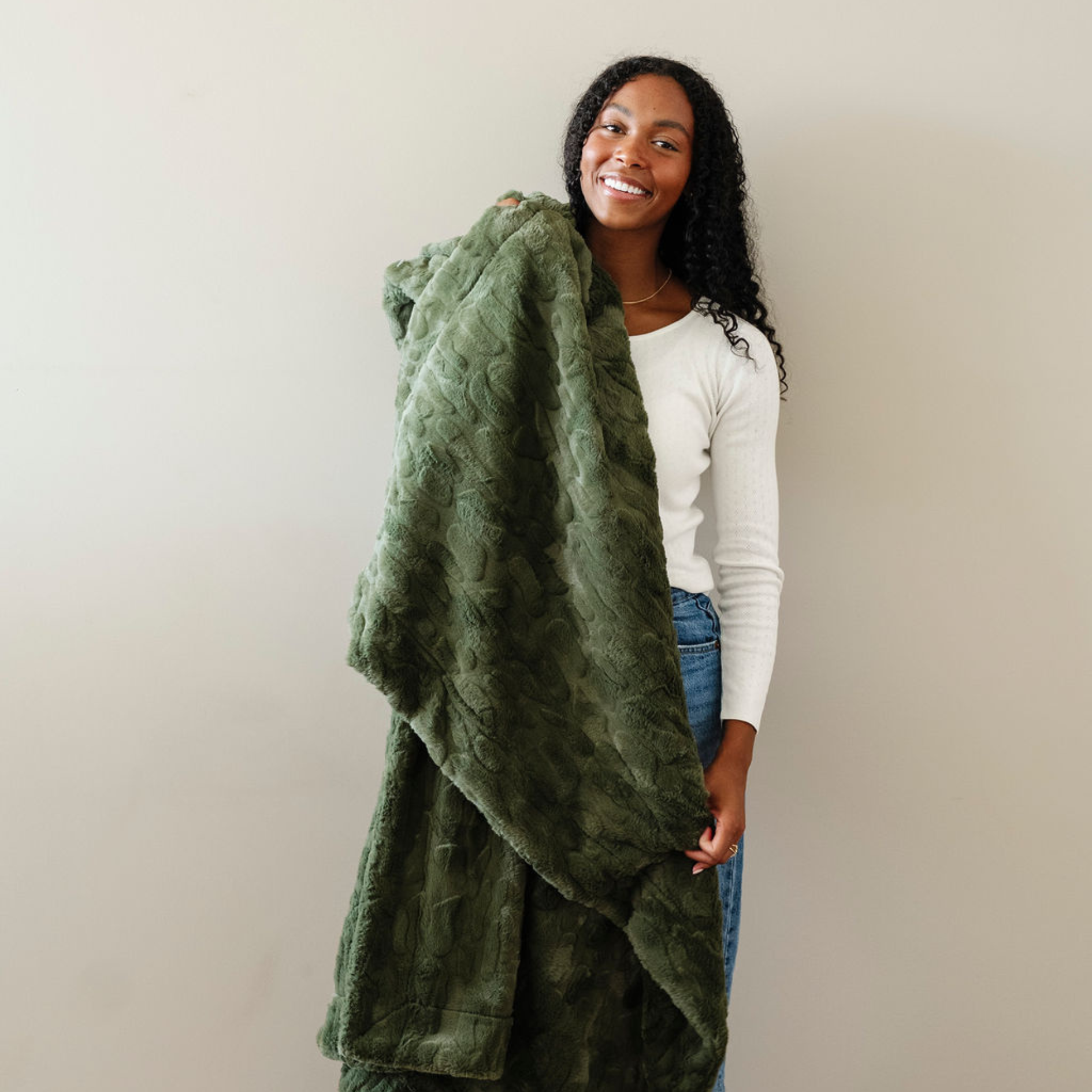 Patterned Faux Fur Throw Blankets