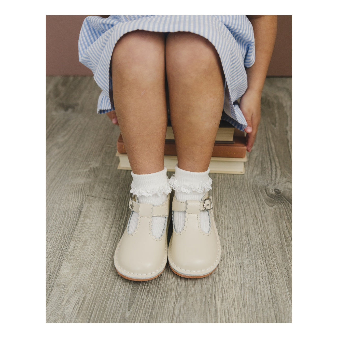Selina Scalloped T-strap Mary Jane