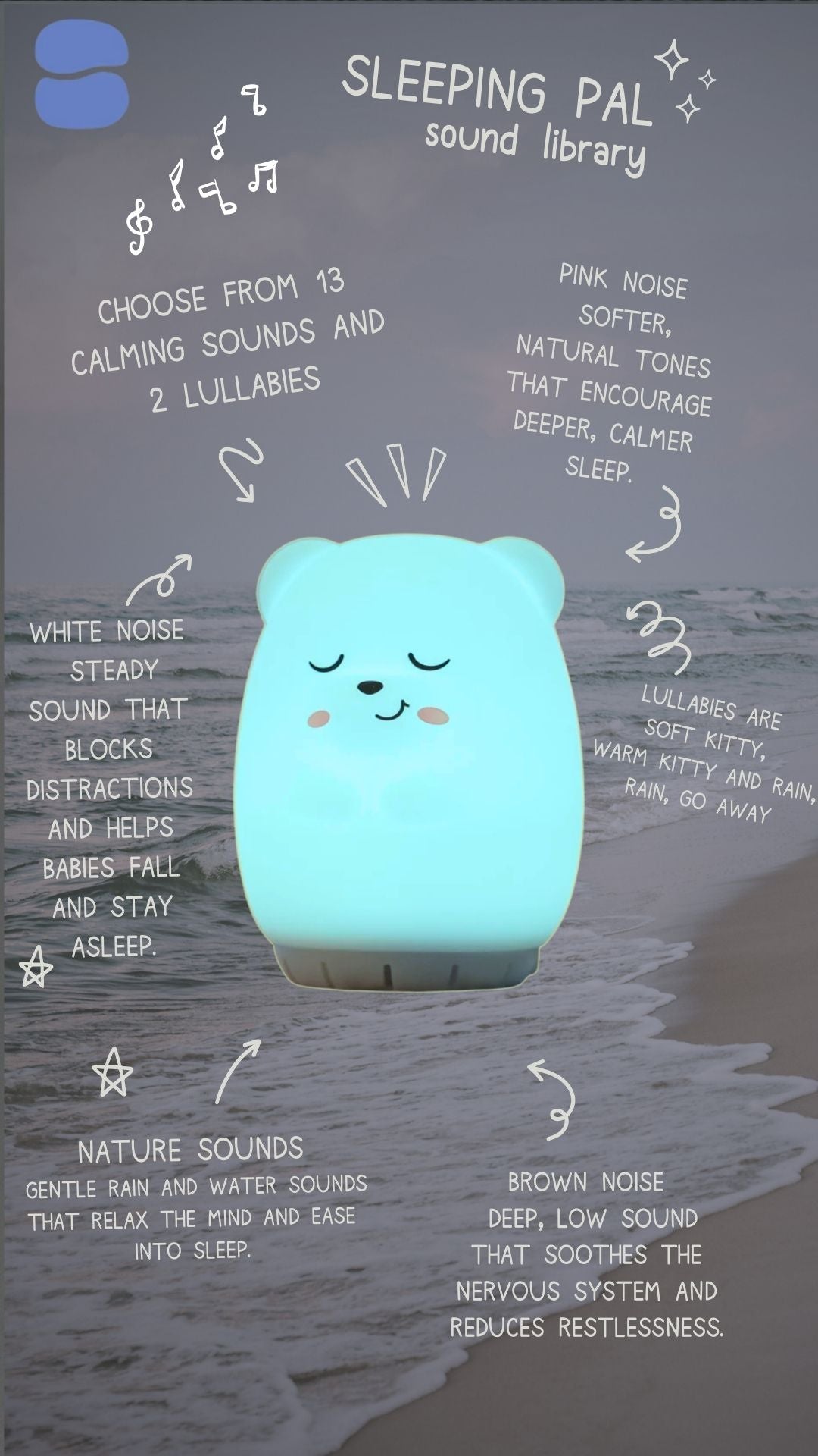 Night Light Sound Machine - 'ted' A Carefree Little Bear