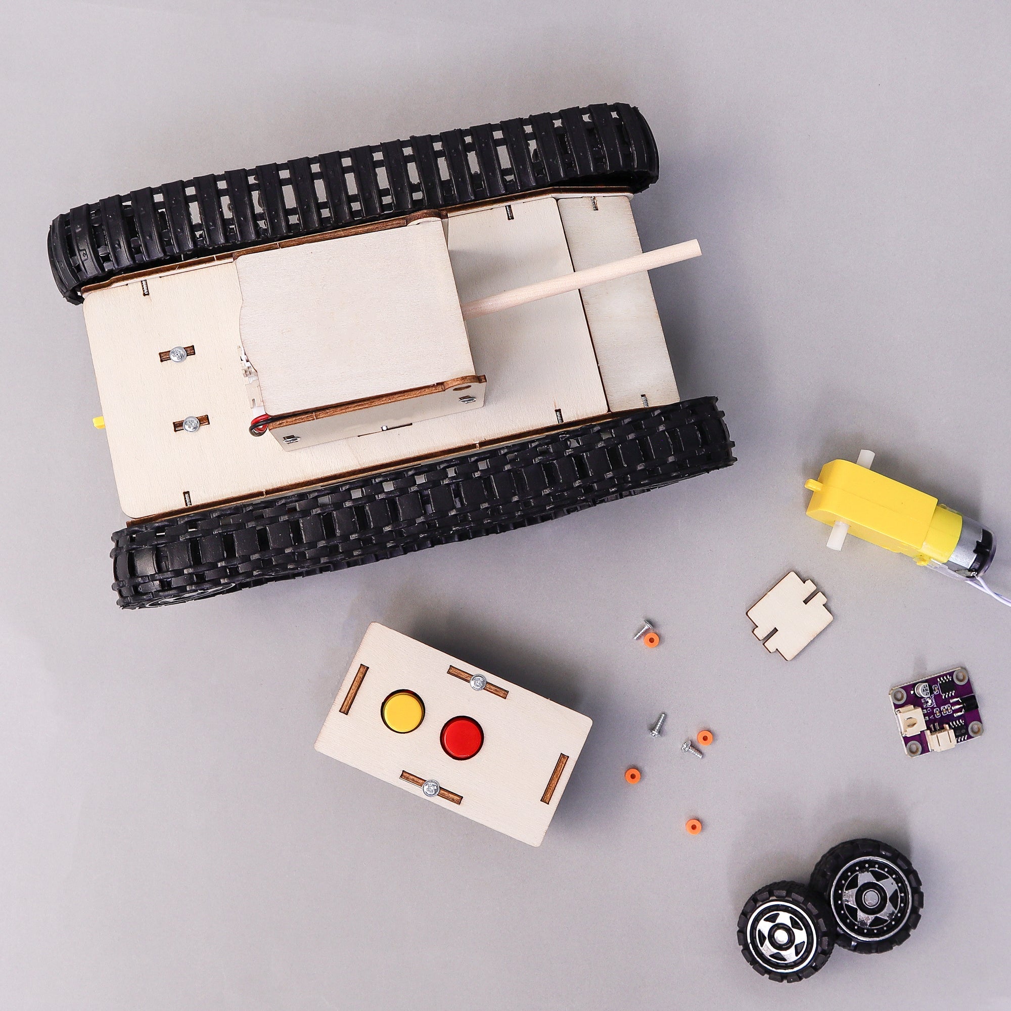 Remote-controlled Tank Diy Kit, Educational Stem Toy