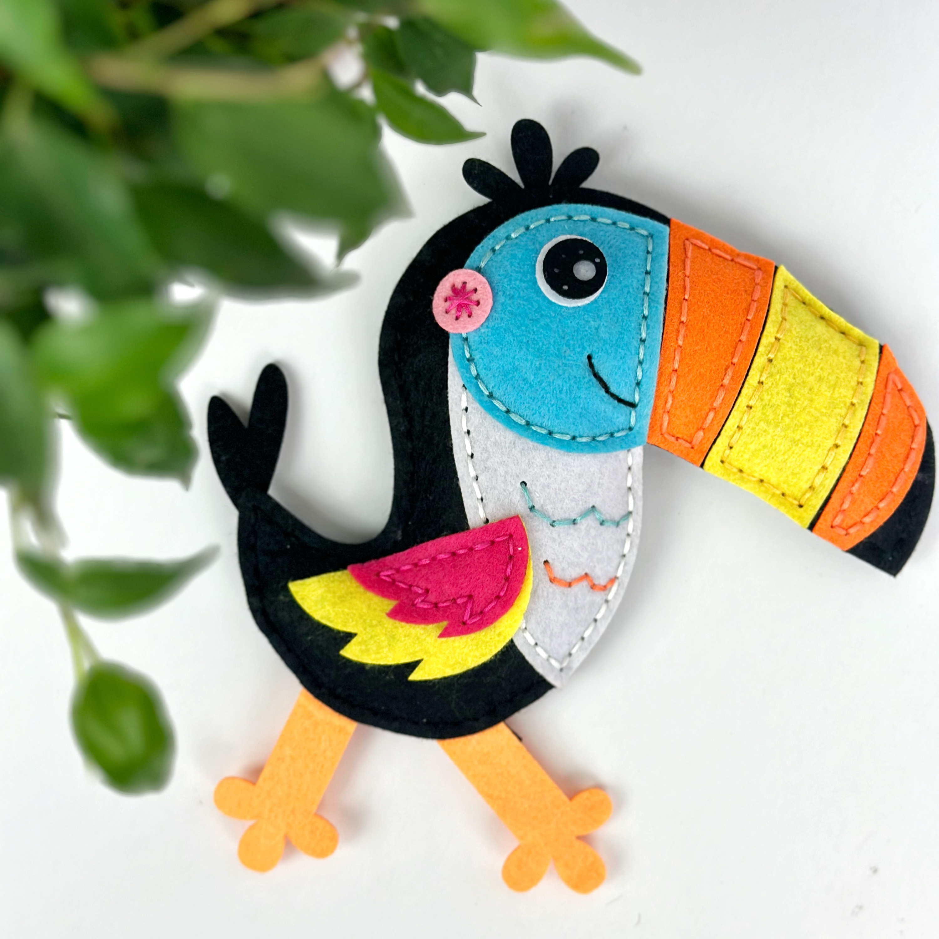 Apli Krapli - Apli Krapli Sewyourself Felt Toy Kit Toucan Precut Felt Stuffing Thread & Safe Needle Ages 6+