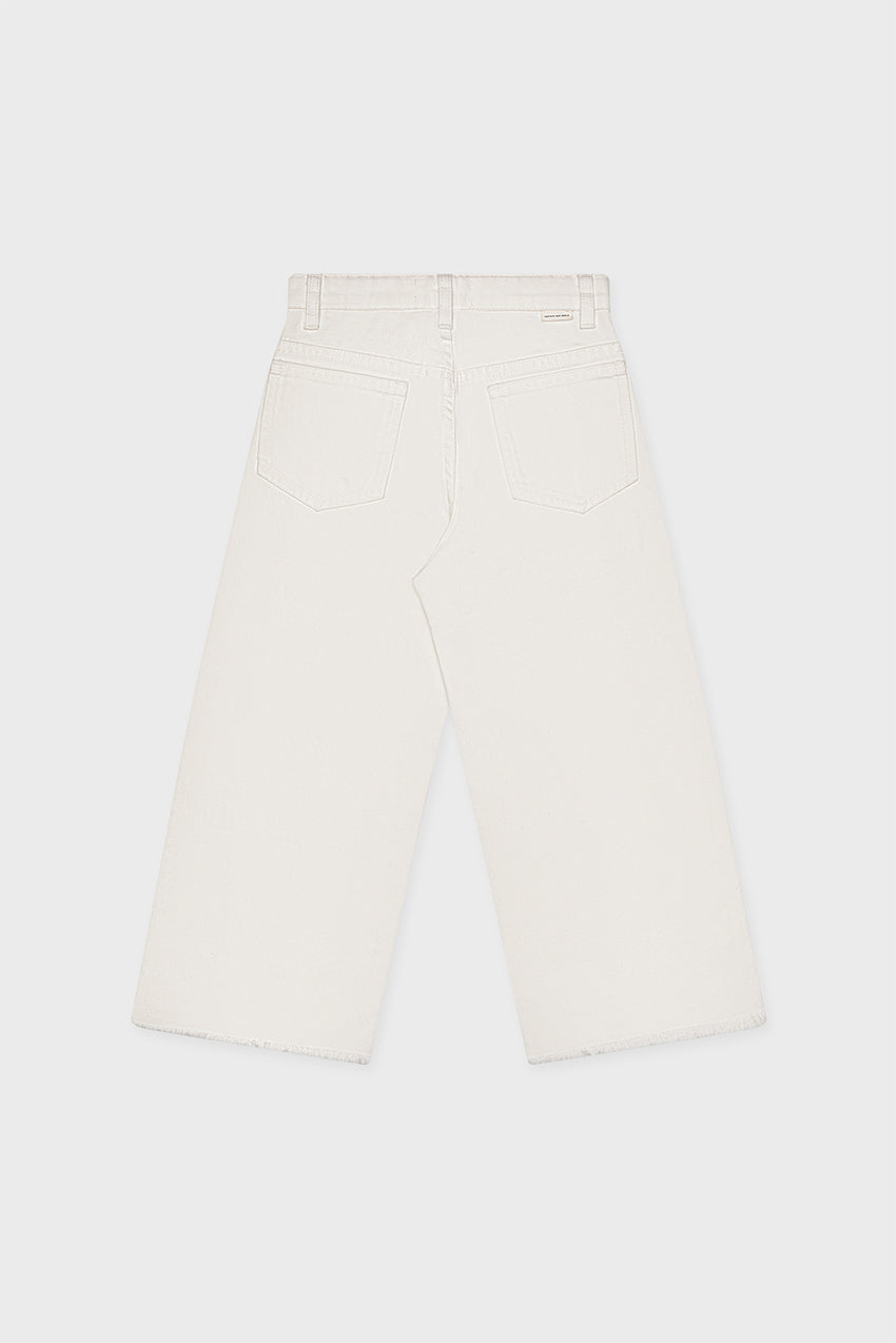 Organic Cotton Cropped Denim Wide Leg