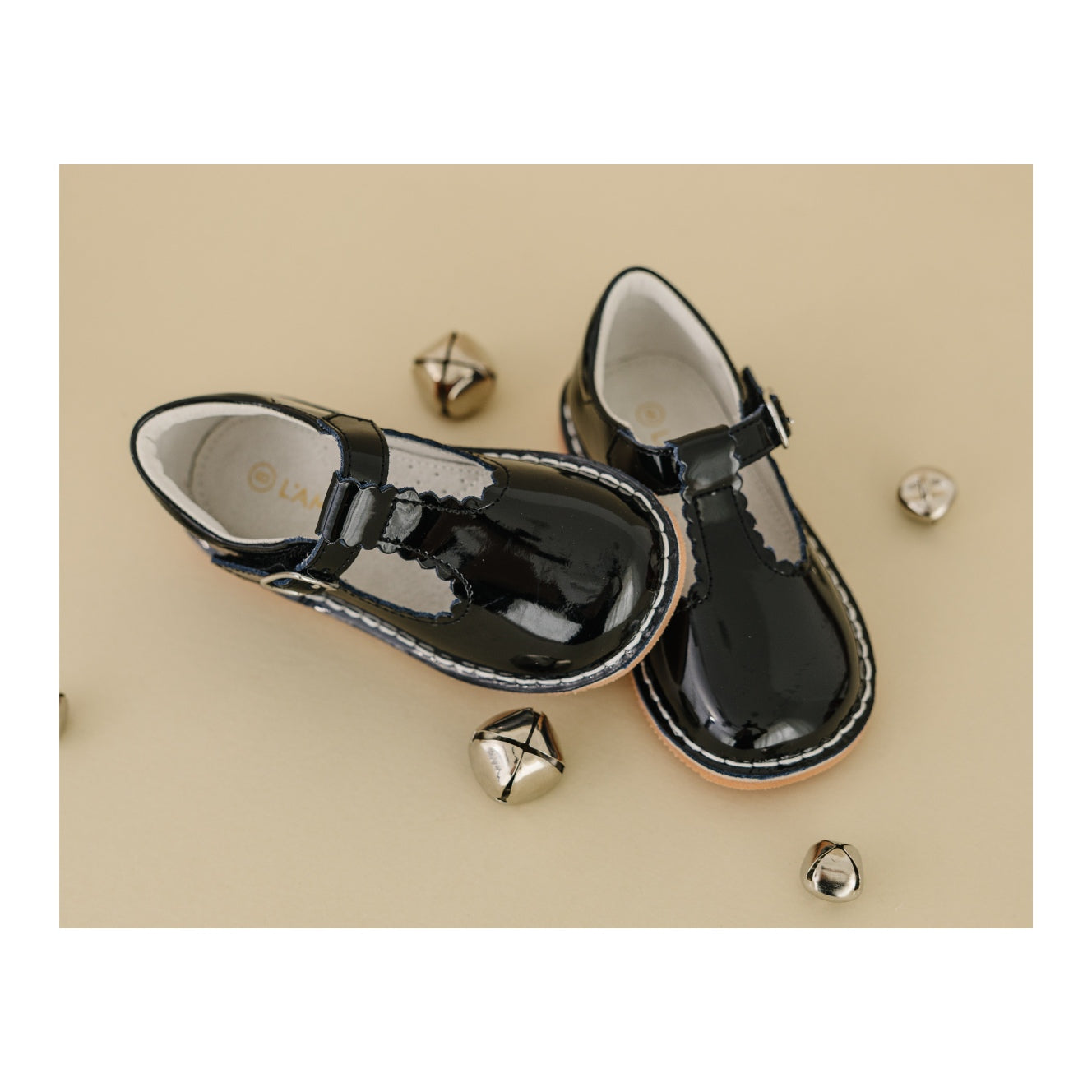 Selina Patent Scalloped T-strap Mary Jane