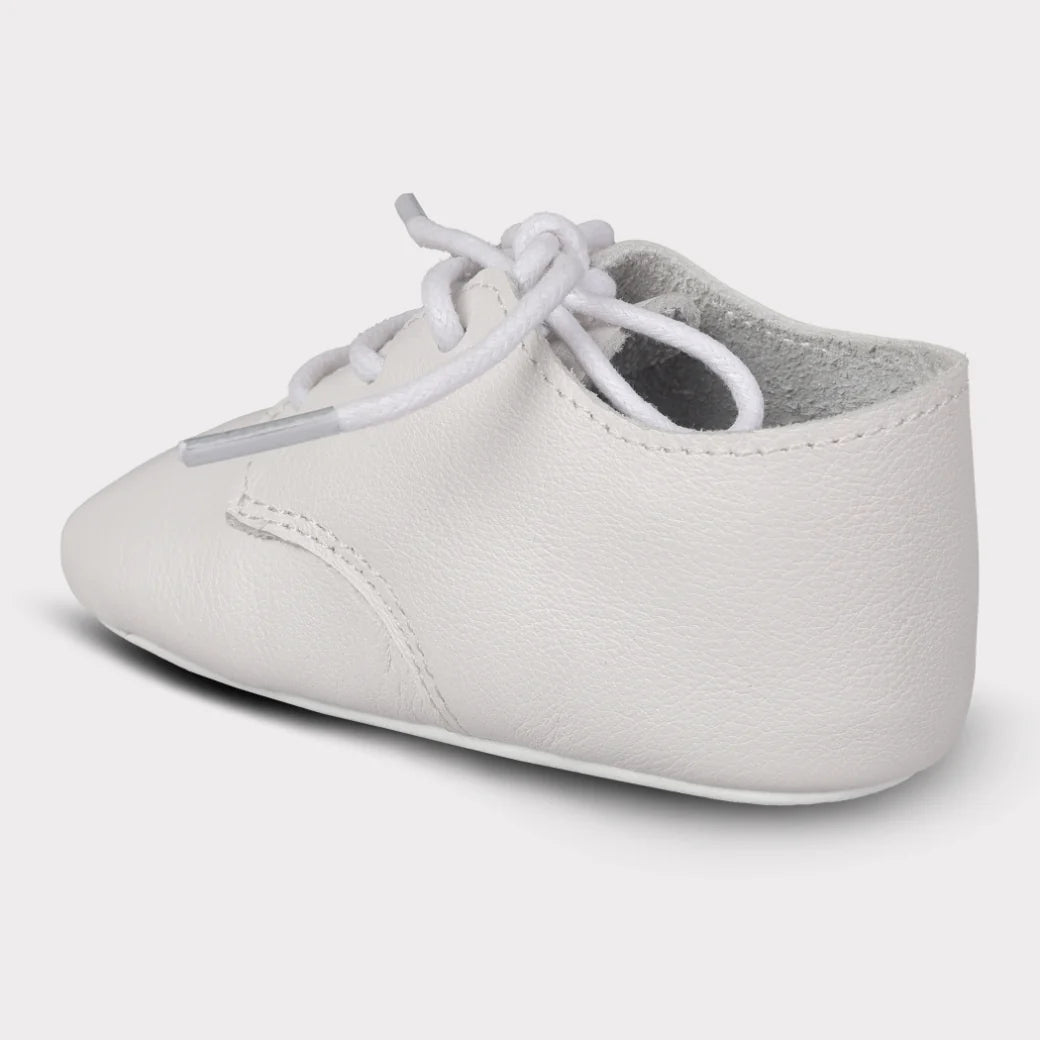 August Girls Crib Lace-up Shoe