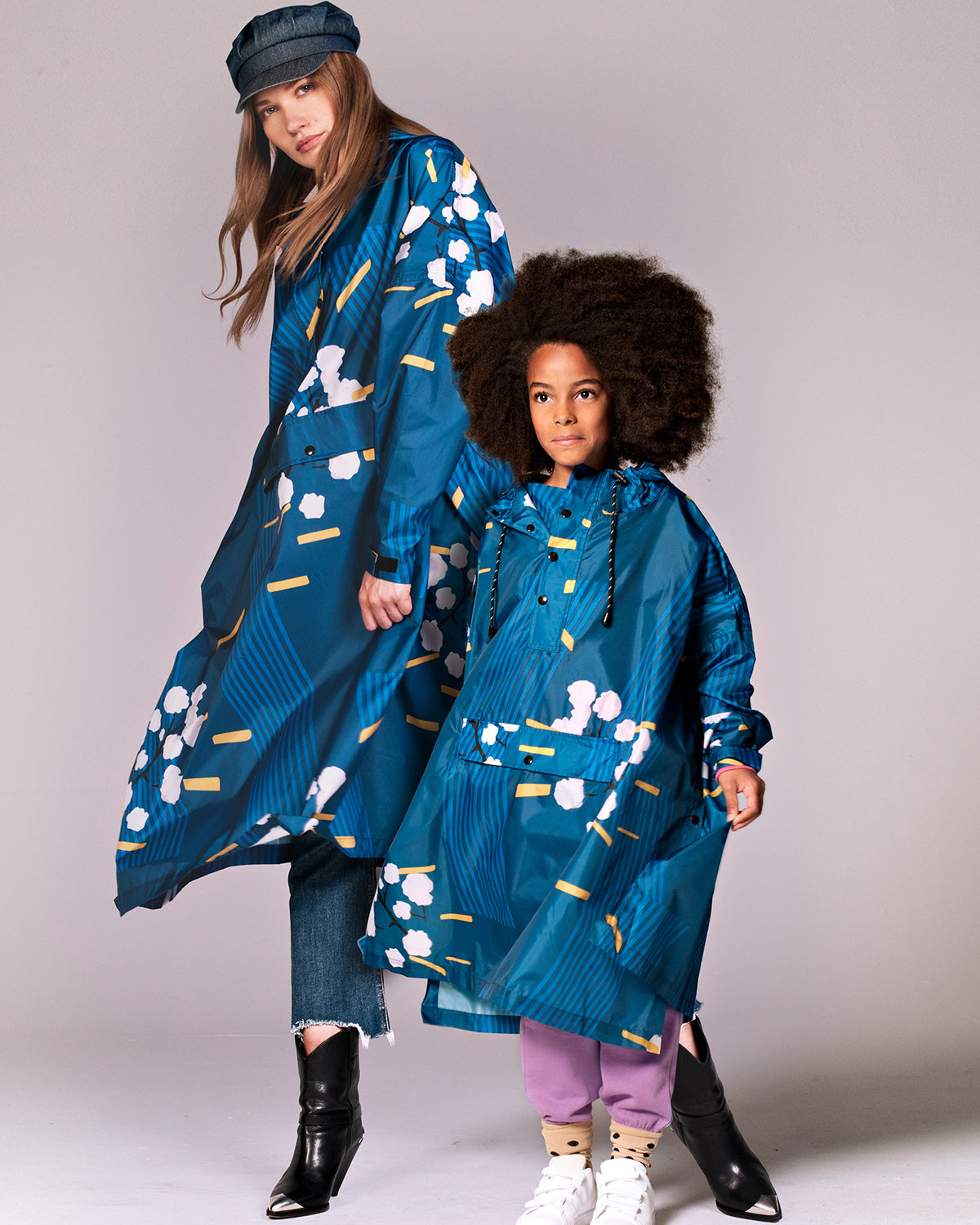 Kids Rain Poncho Japanese Blossom