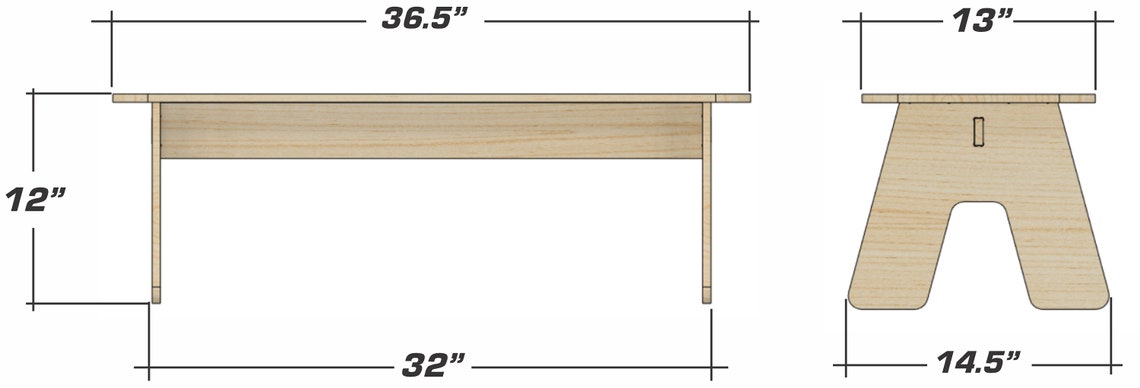 Mason- Toddler Bench