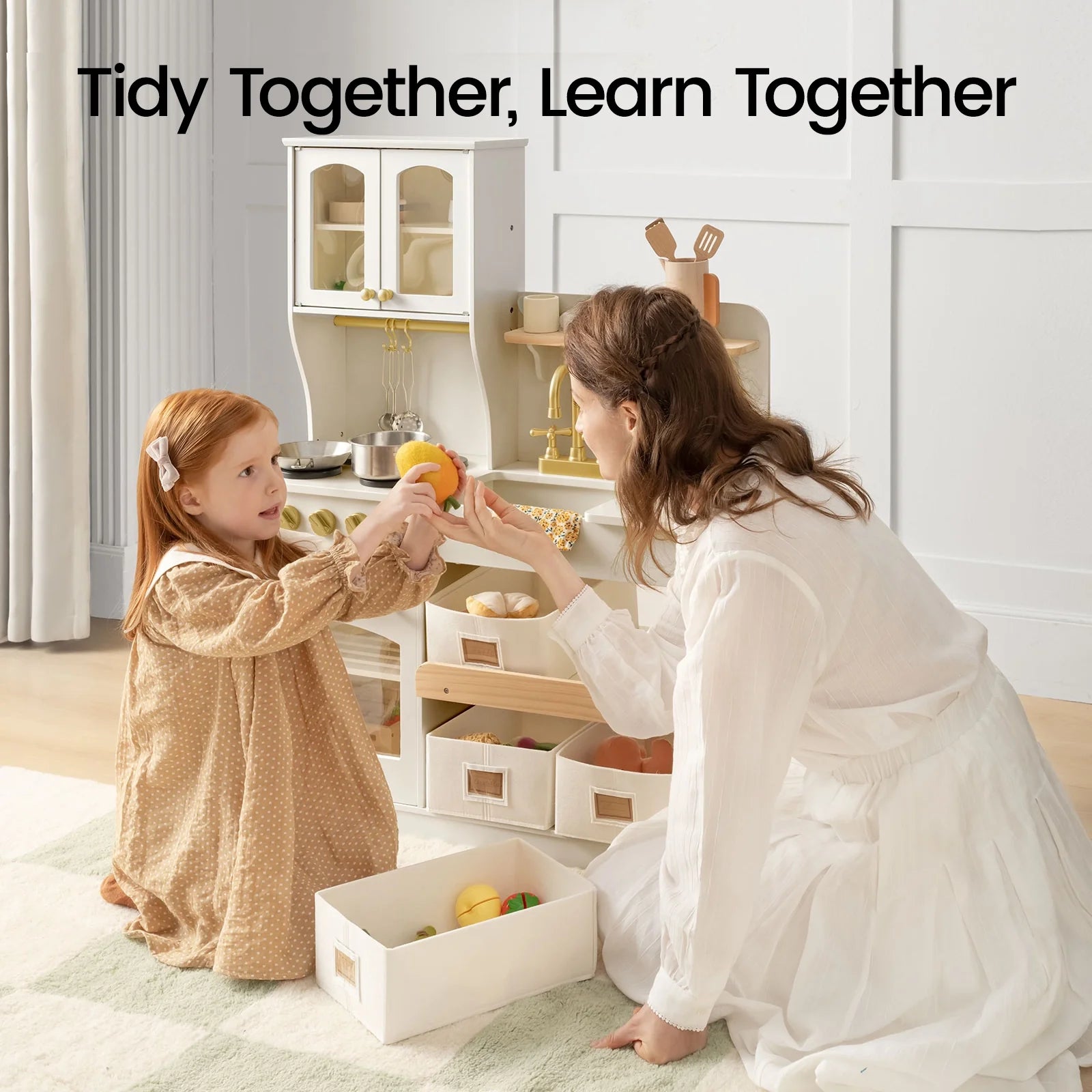 ® Wooden Play Kitchen With Storage For Creative Toddlers