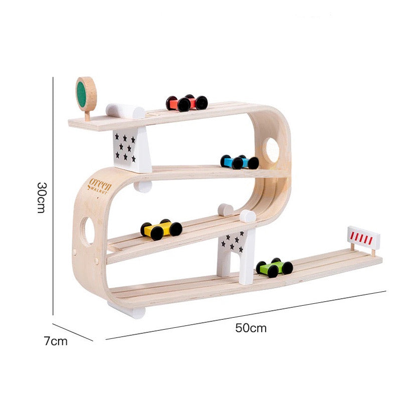 Wooden Ramp Racer | Slippery Car | Car Race Tracker