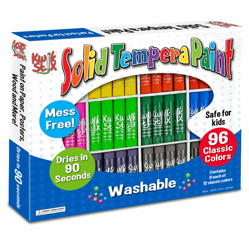 Kwik Stix Paint Sticks, Class Pack Set Of 96 Classic Colors