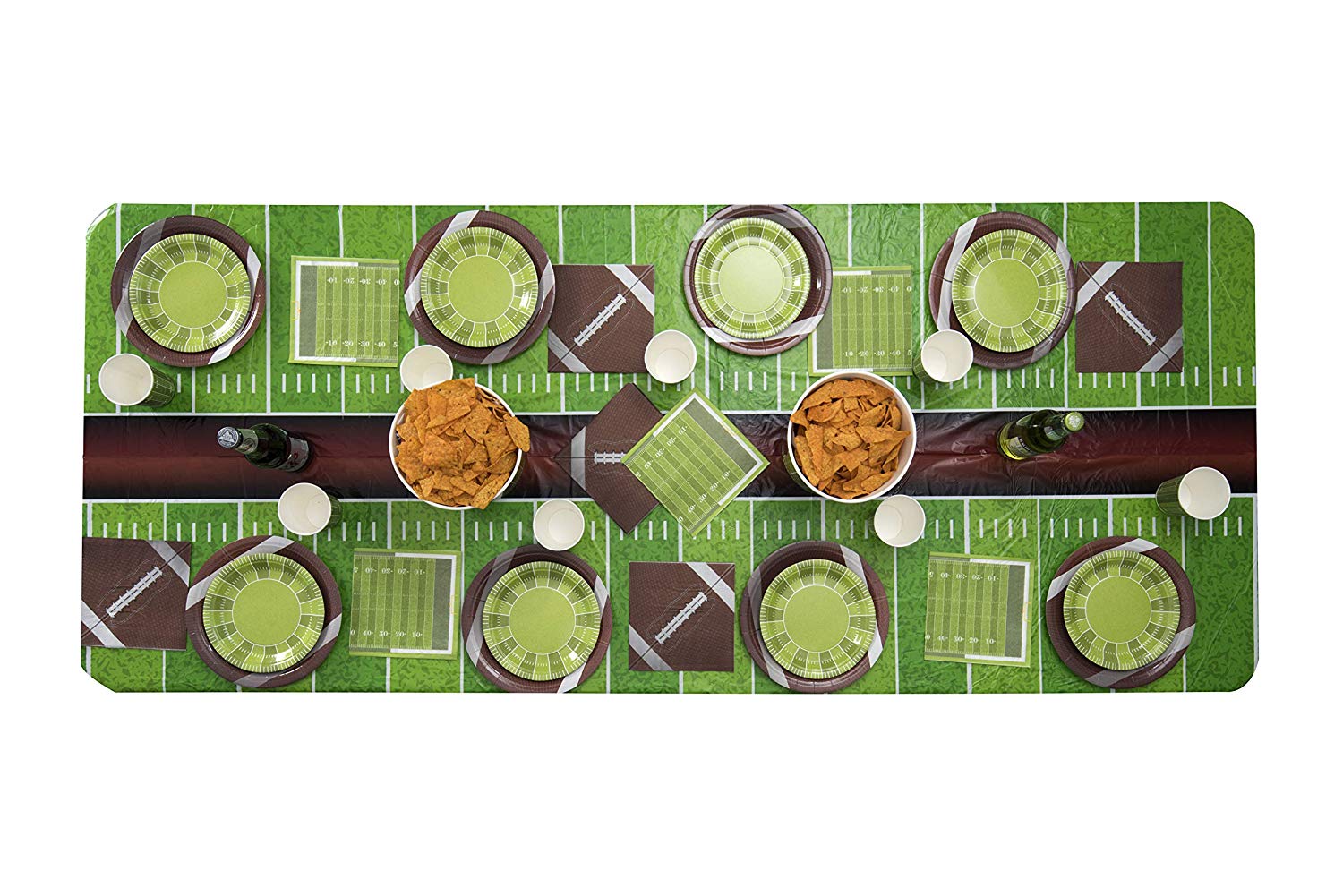 Football Themed 9" Disposable Round Paper Plates 100 Pack