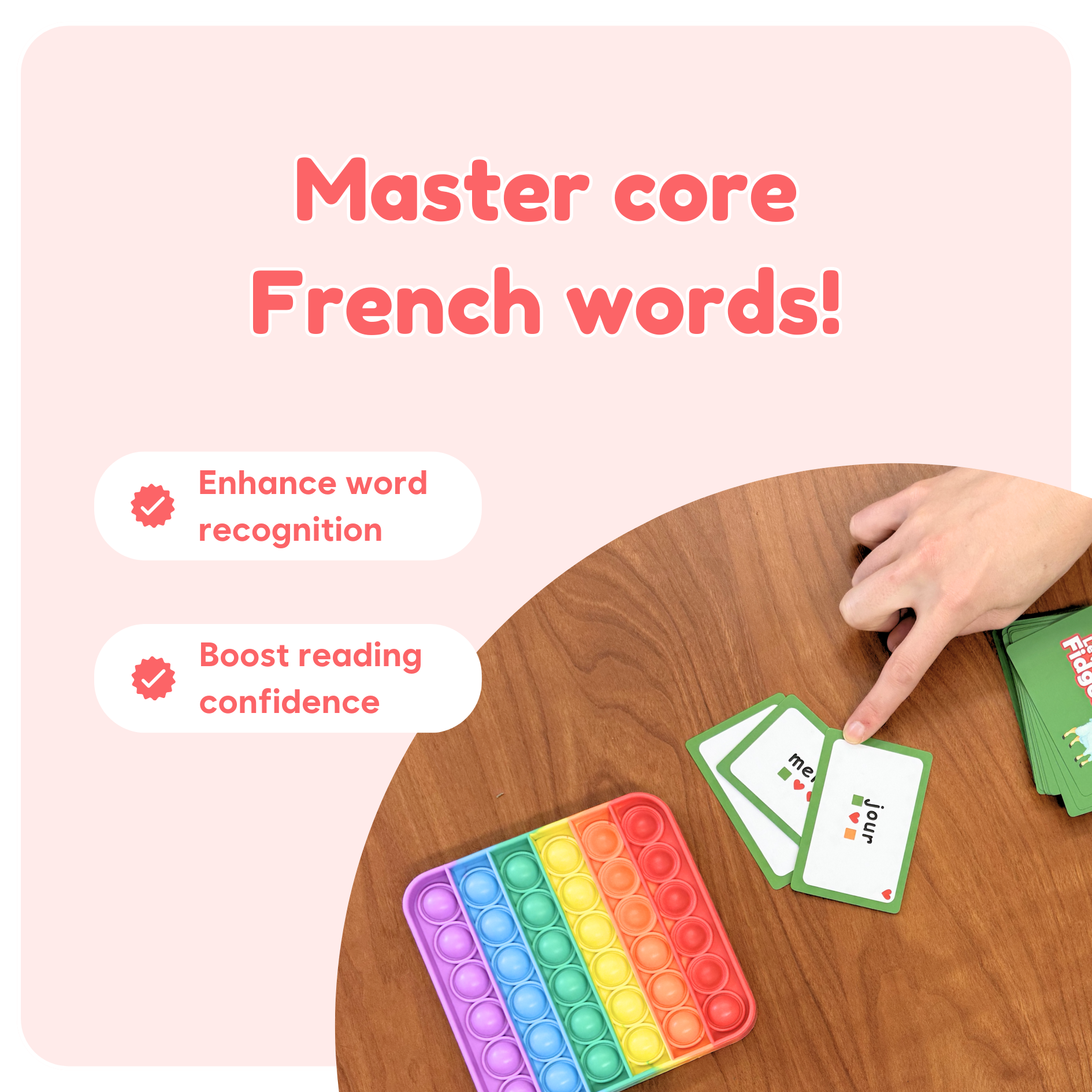 The Fidget Game French: Le Jeu De Fidget Mots Visuels