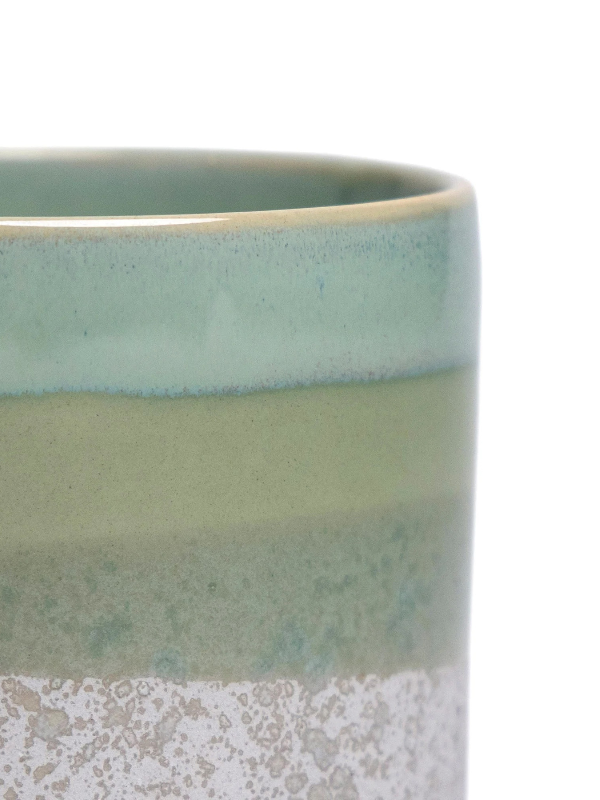 Cement Green Ceramic Plant Pot And Saucer