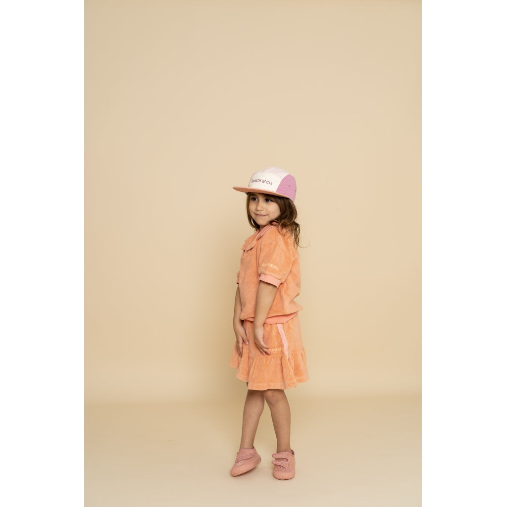 5 Panel Hat | Anti Uv  Blush Bloom + Mauve Rose