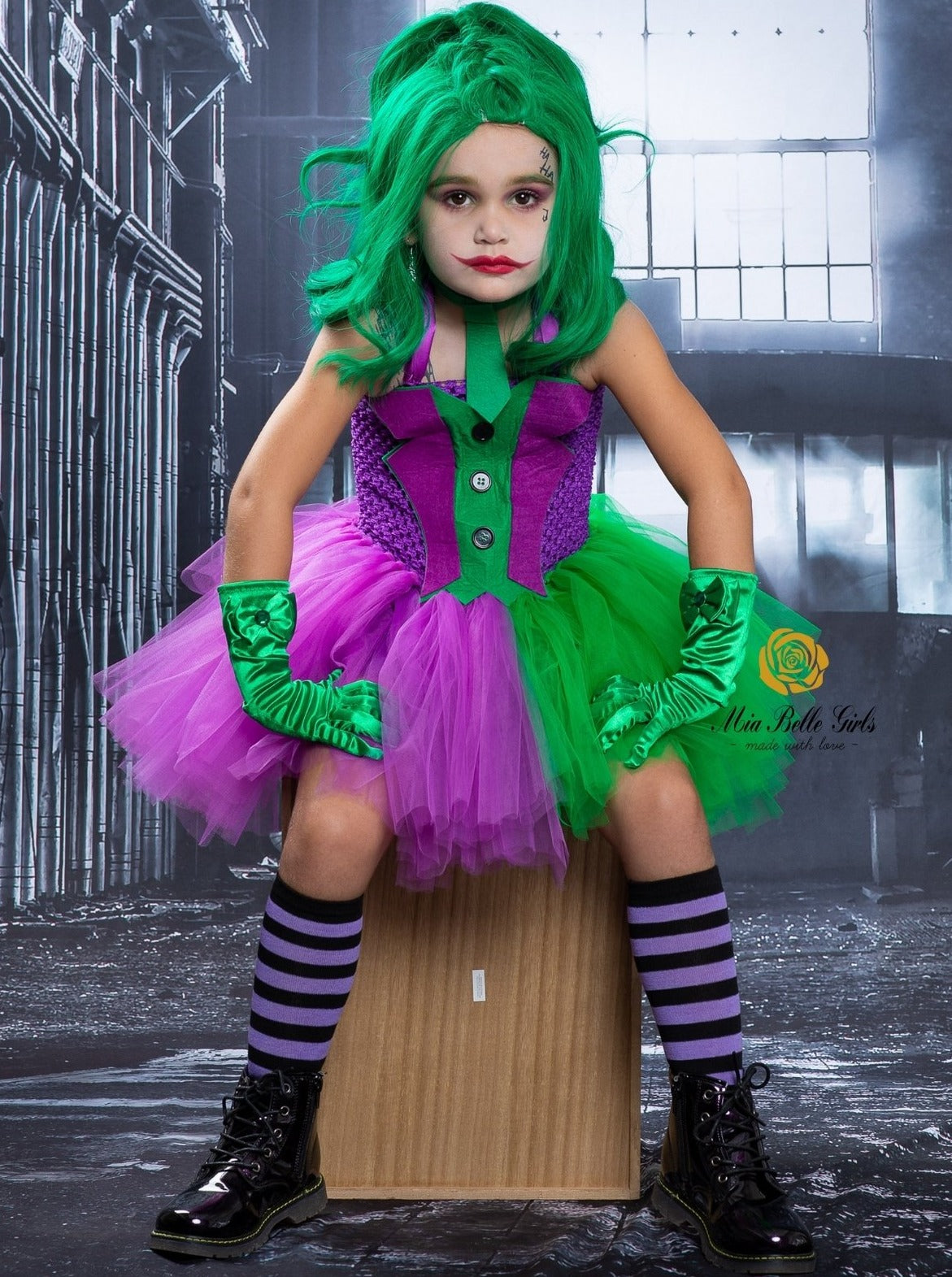 Girls Gotham Jester Tutu Costume Dress