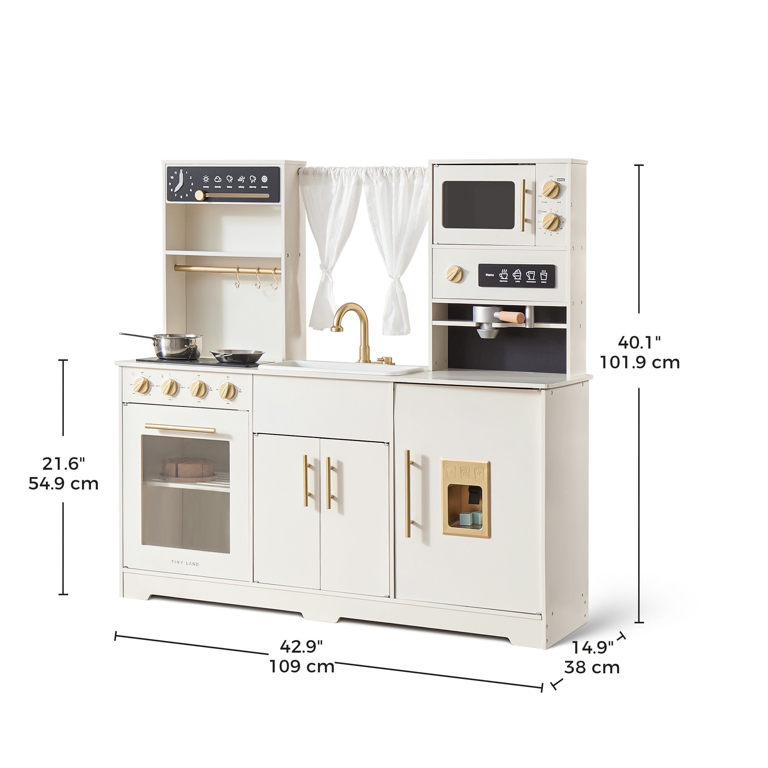 ® Play Kitchen With Running Water - Iconic Aqua Kitchen In Cream