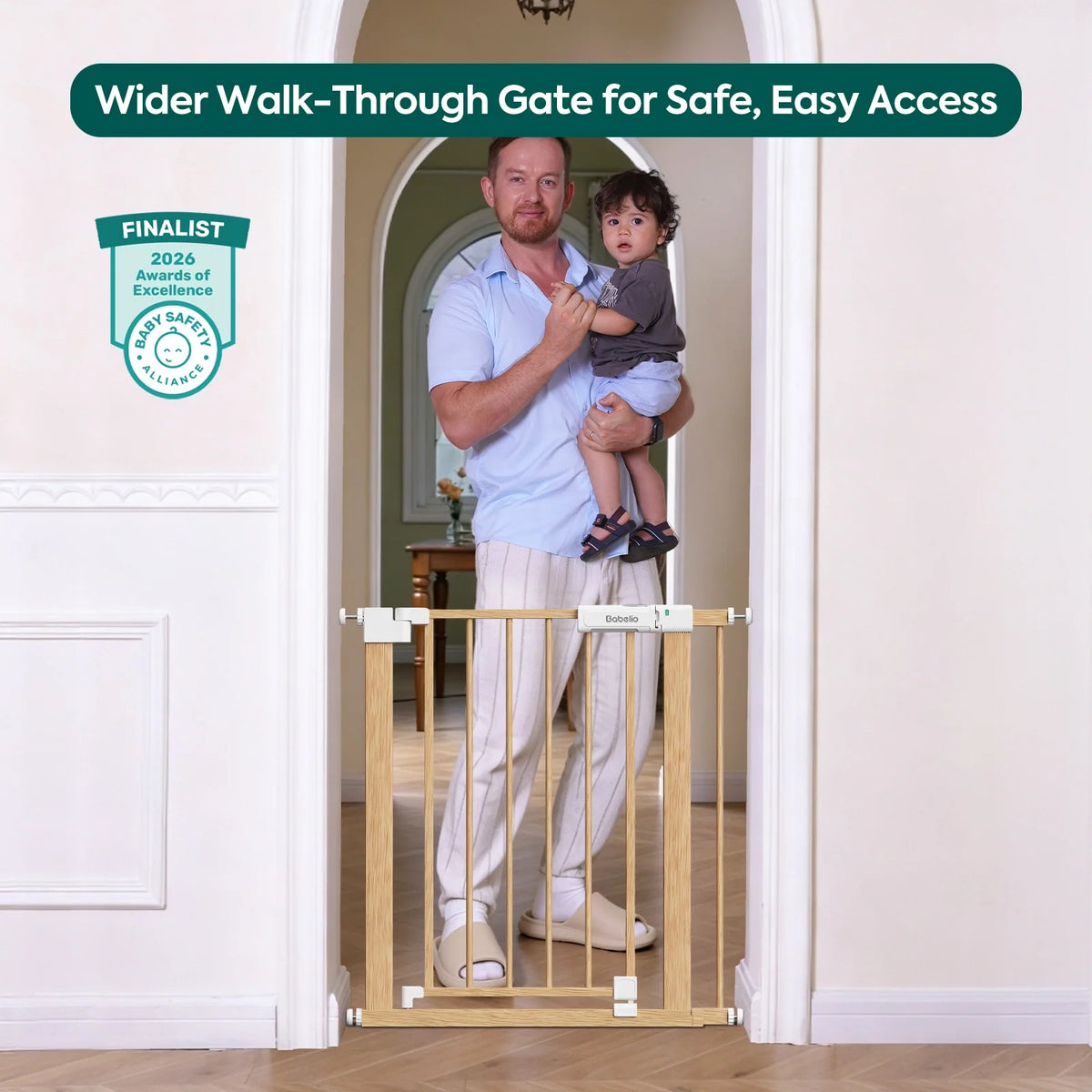 Pressguard Ⅱ | Upgrade Pressure-mounted Safety Baby Gate For Doorways & Stairs