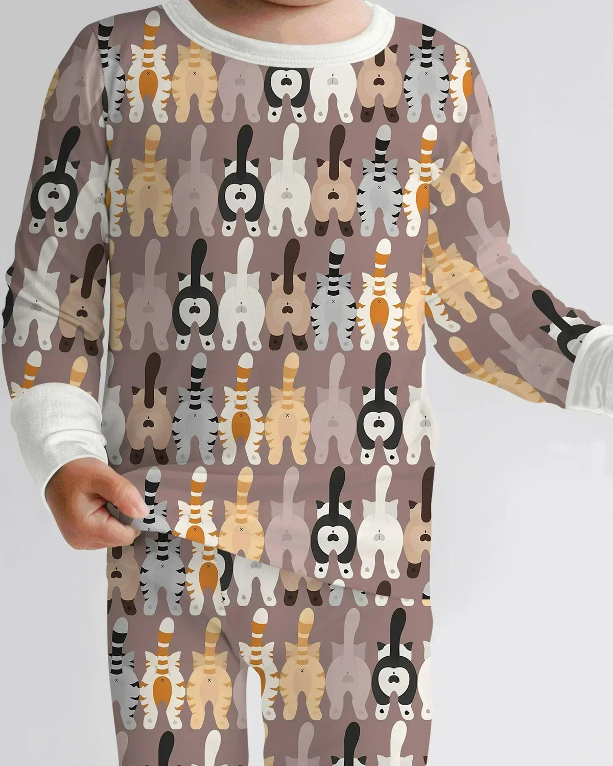 Cheeky Tails Bamboo Two Piece Long Sleeve Pajama Set