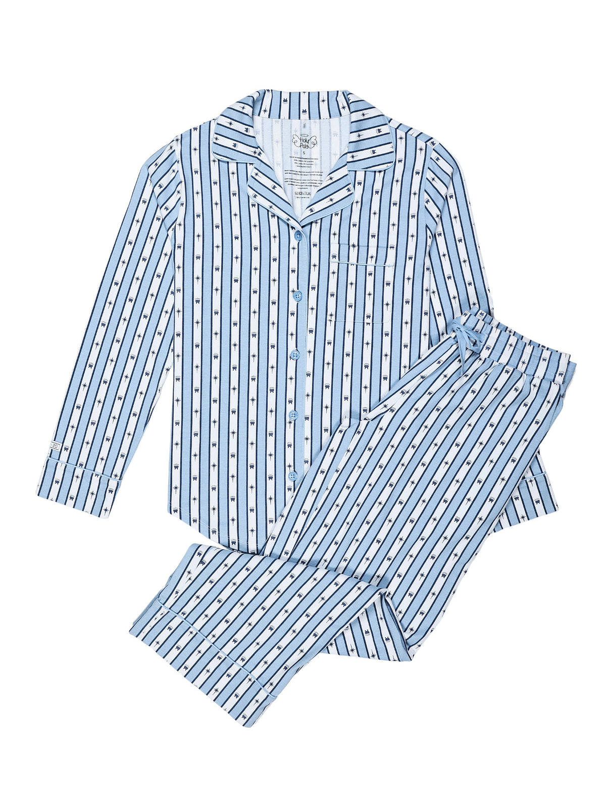 Star Of Wonder Pj Womens Notch Collar Set Organic Cotton