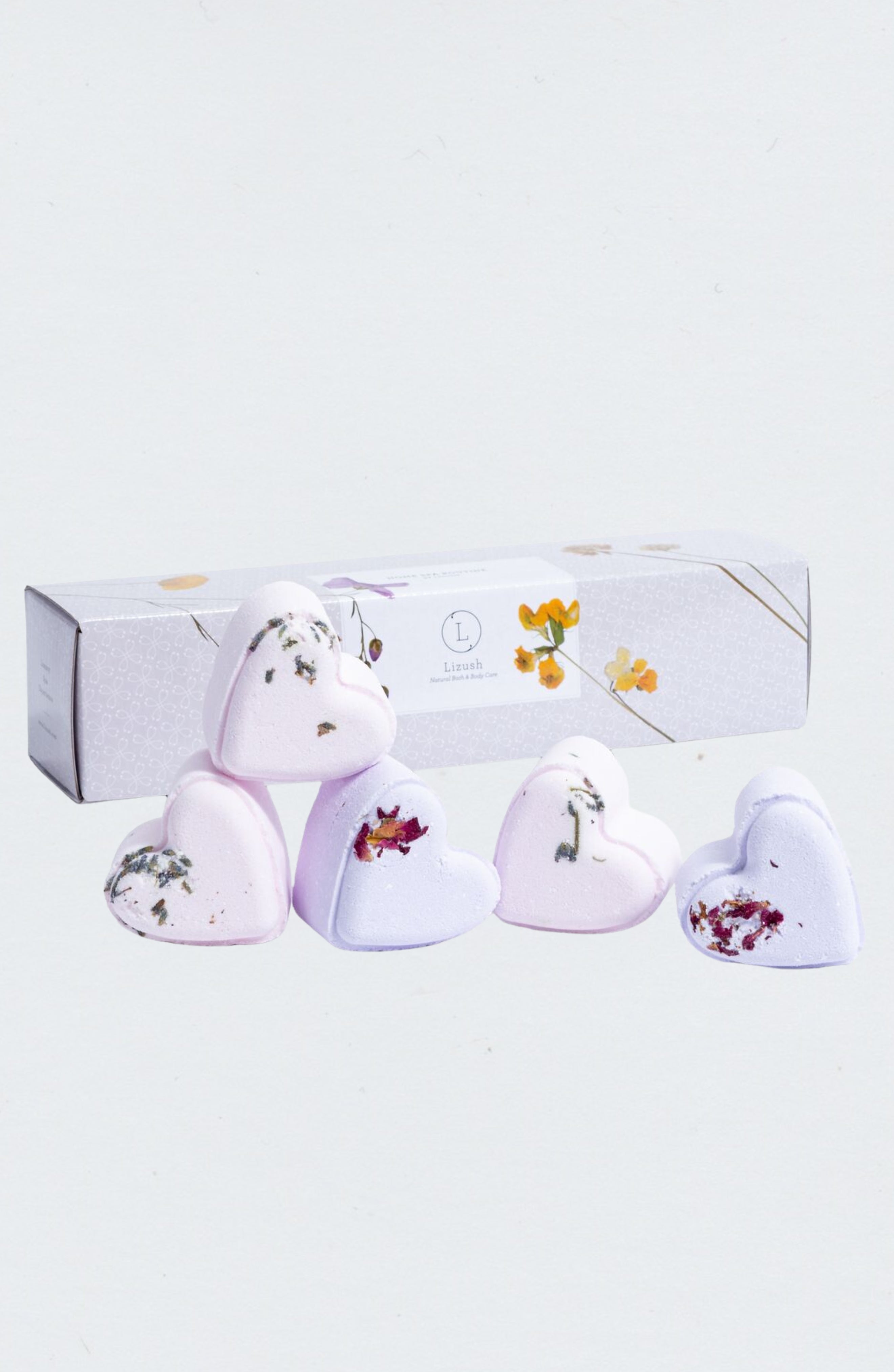 Set Of 5 Heart Shaped Shower Steamers Package  - In A Gift Box - Can Be Personalized