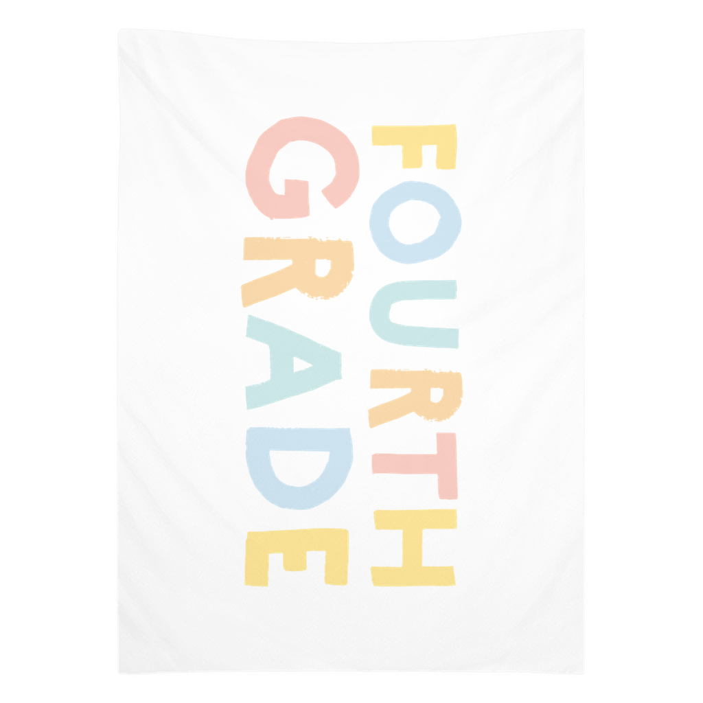 First Day Of Fourth Grade Tapestry, First Day Of School Banner