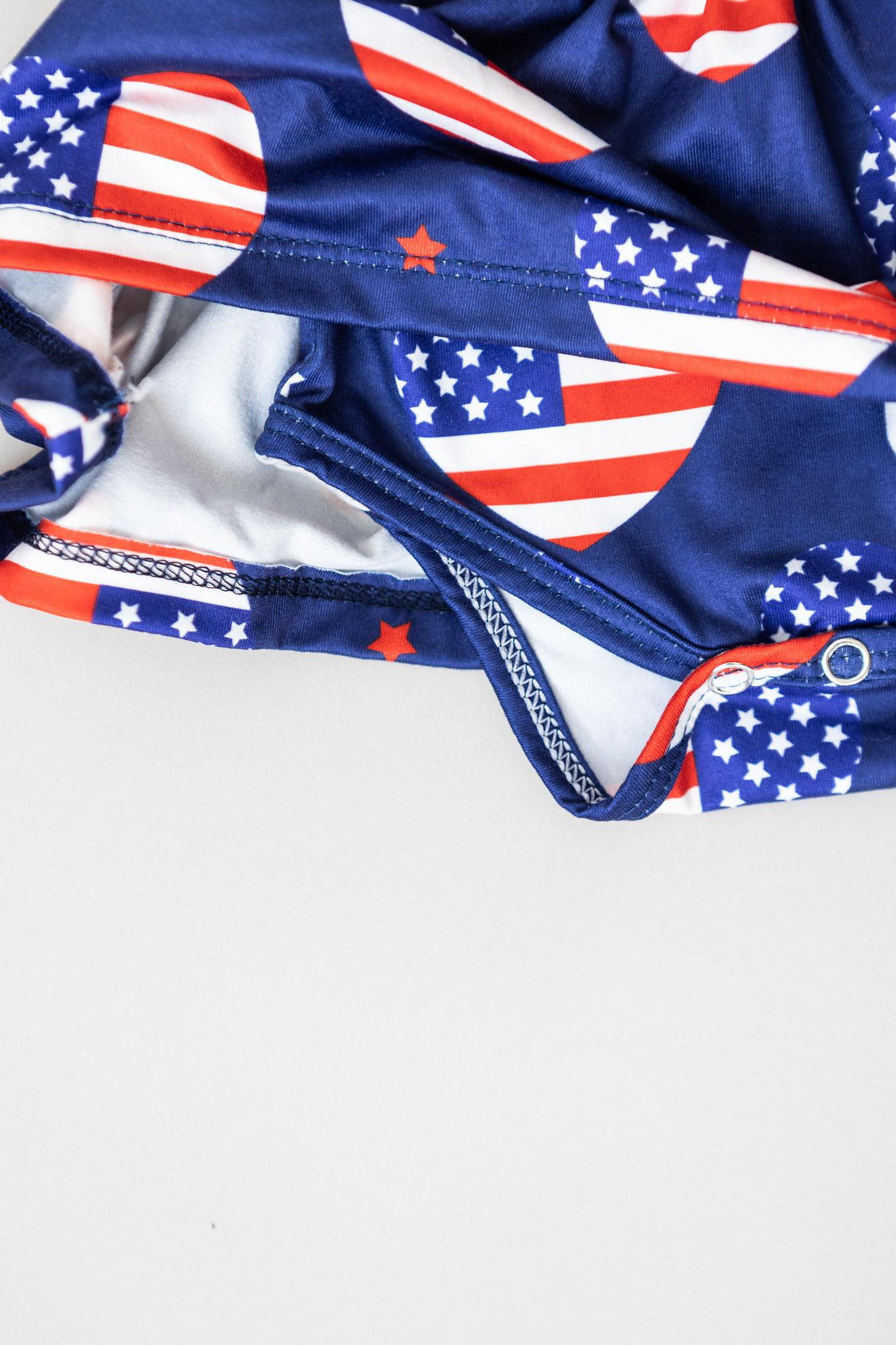 I Heart The Usa S/s Twirl Bodysuit