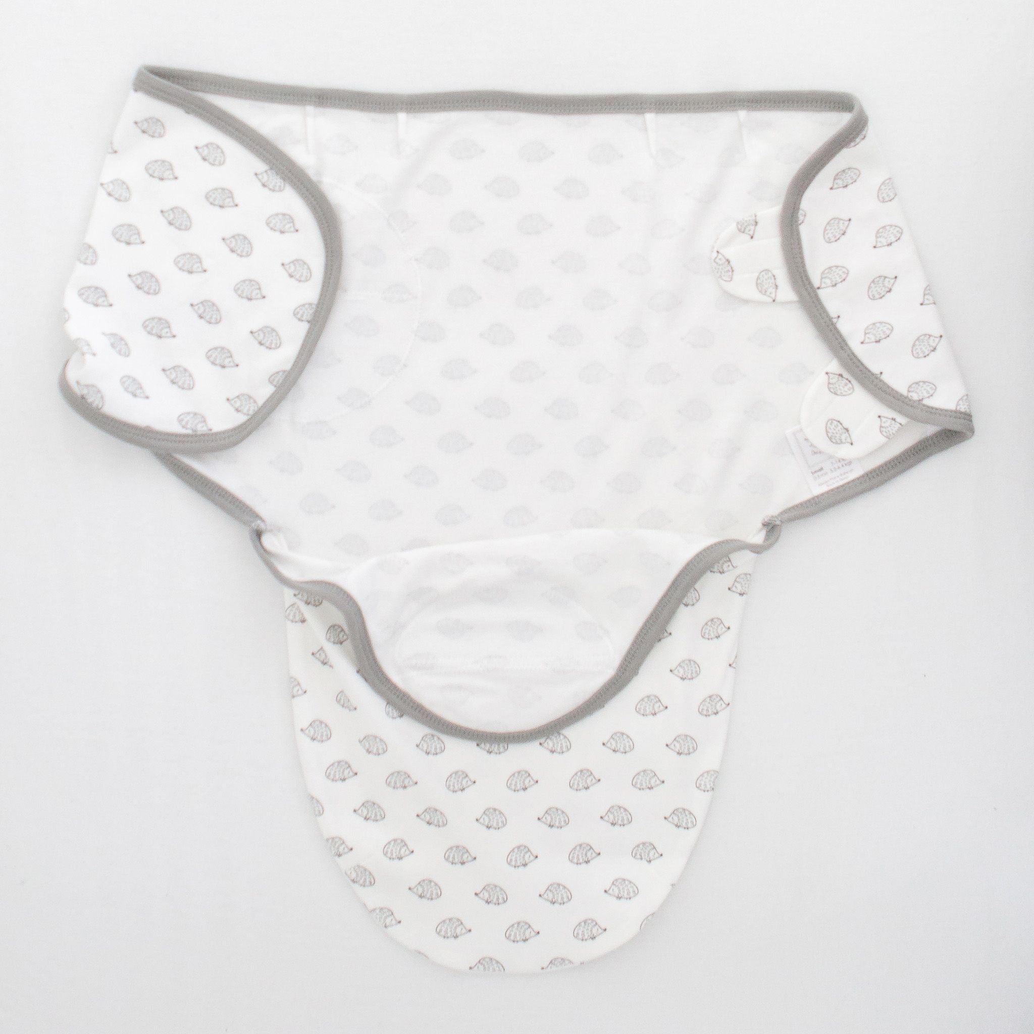 3 Swaddle Wraps - Tiny Arrows, Tiny Hedgehogs, Tiny Triangles, Grays With Touch Of Silver Shimmer