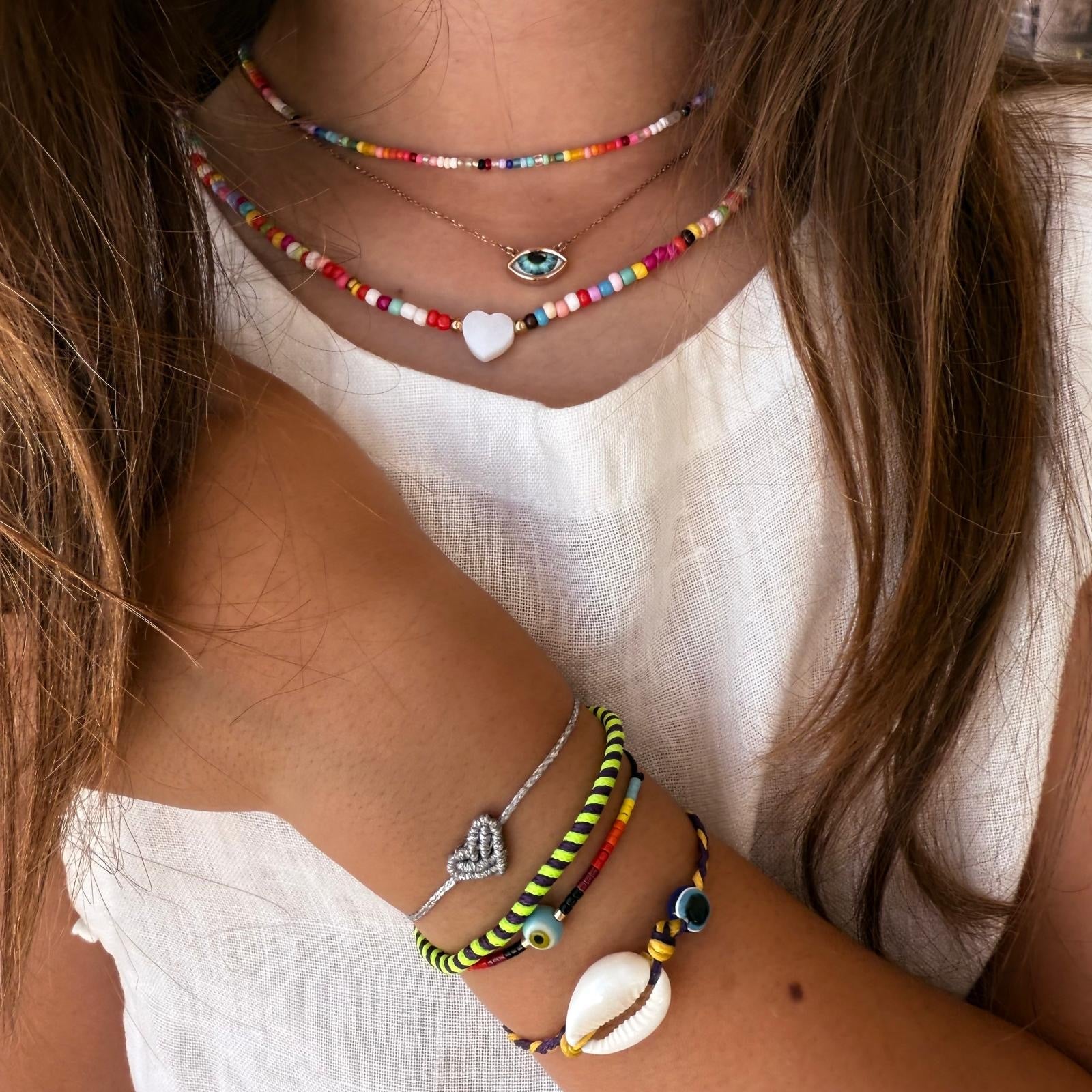 Kids Mini Metallic Heart Bracelet