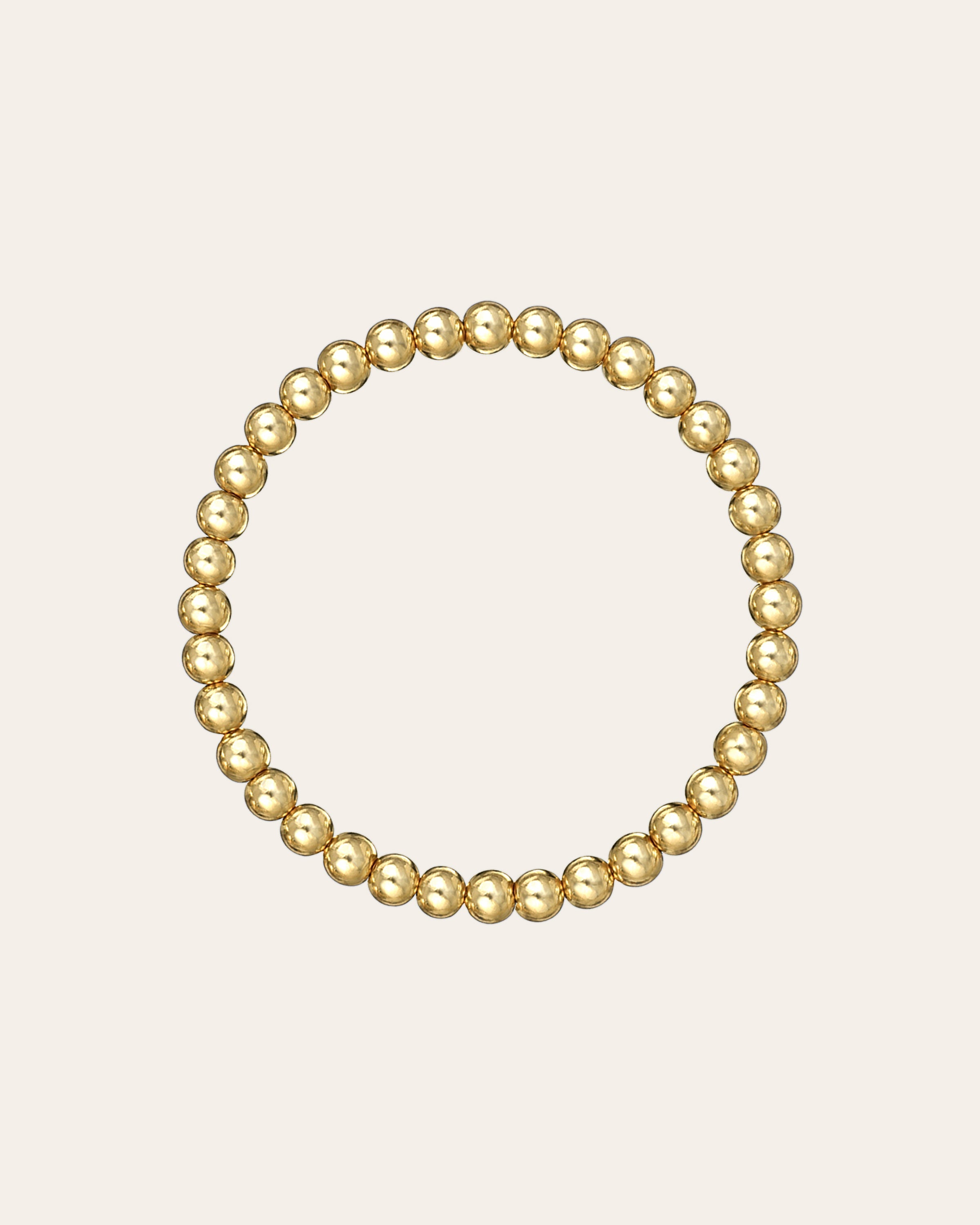 5mm Gold Bead Bracelet