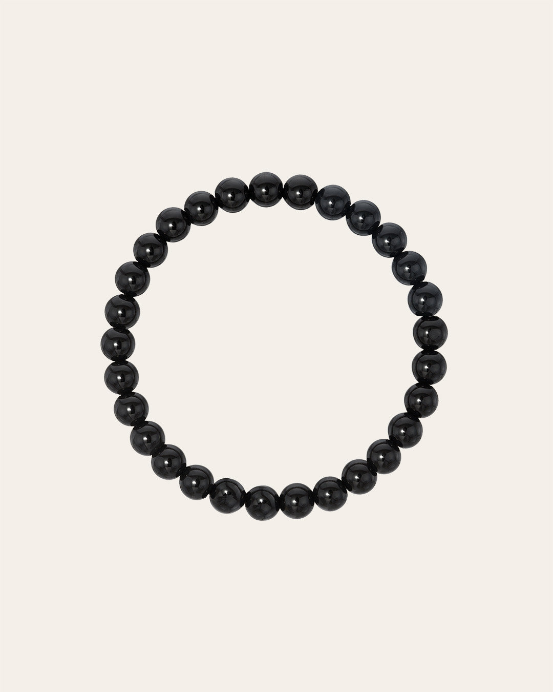 6mm Black Onyx Bead Bracelet