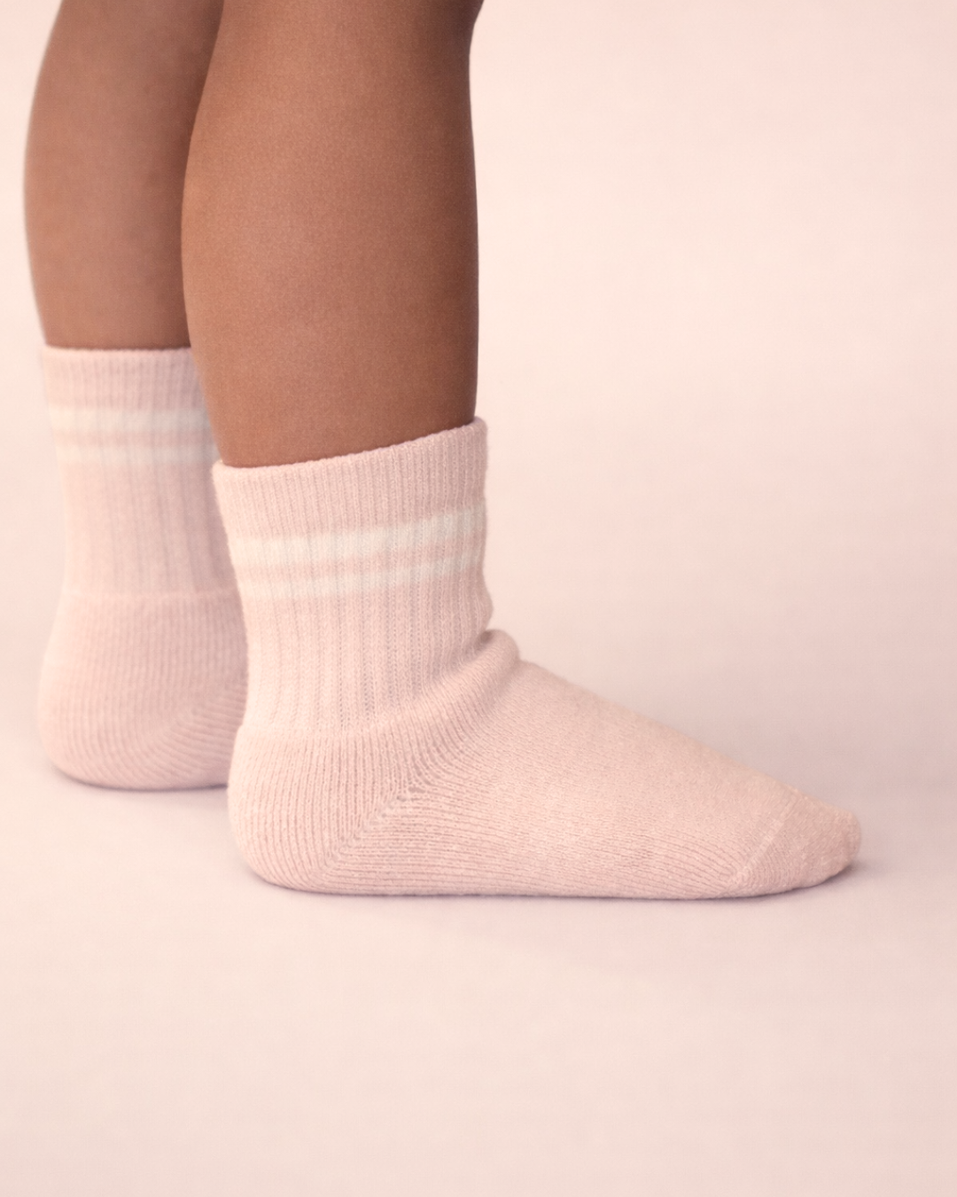 Baby Gripper Crew Socks 4-pack (6-12 Months) - Blush Suede