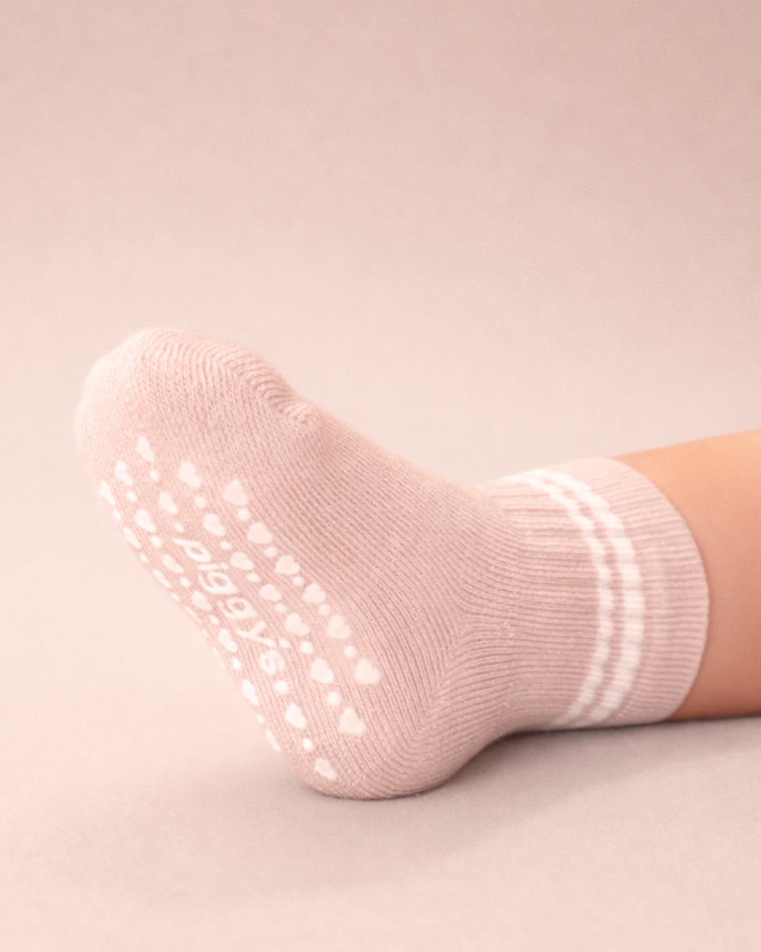 Baby Gripper Crew Socks 4-pack (3-6 Months) - Blush Suede