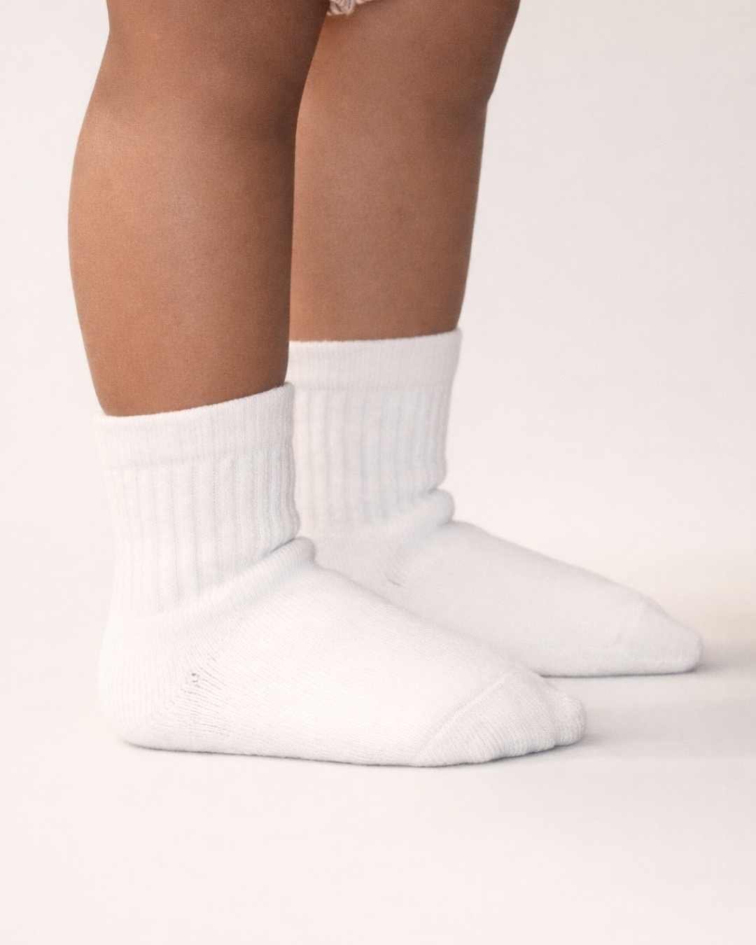 Baby Gripper Crew Socks 4-pack (6-12 Months) - Bone