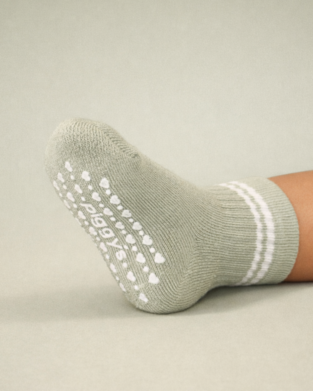 Baby Gripper Crew Socks 4-pack (3-6 Months) - Vetiver