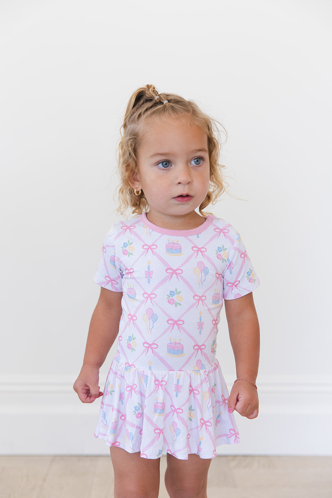 (pink) Birthday - Bodysuit Dress