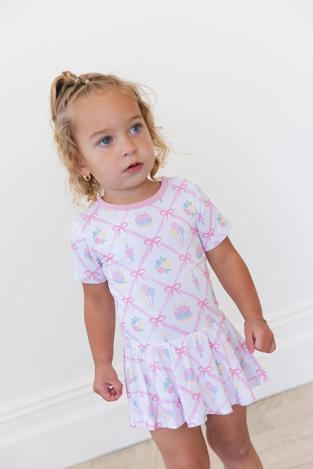 (pink) Birthday - Bodysuit Dress