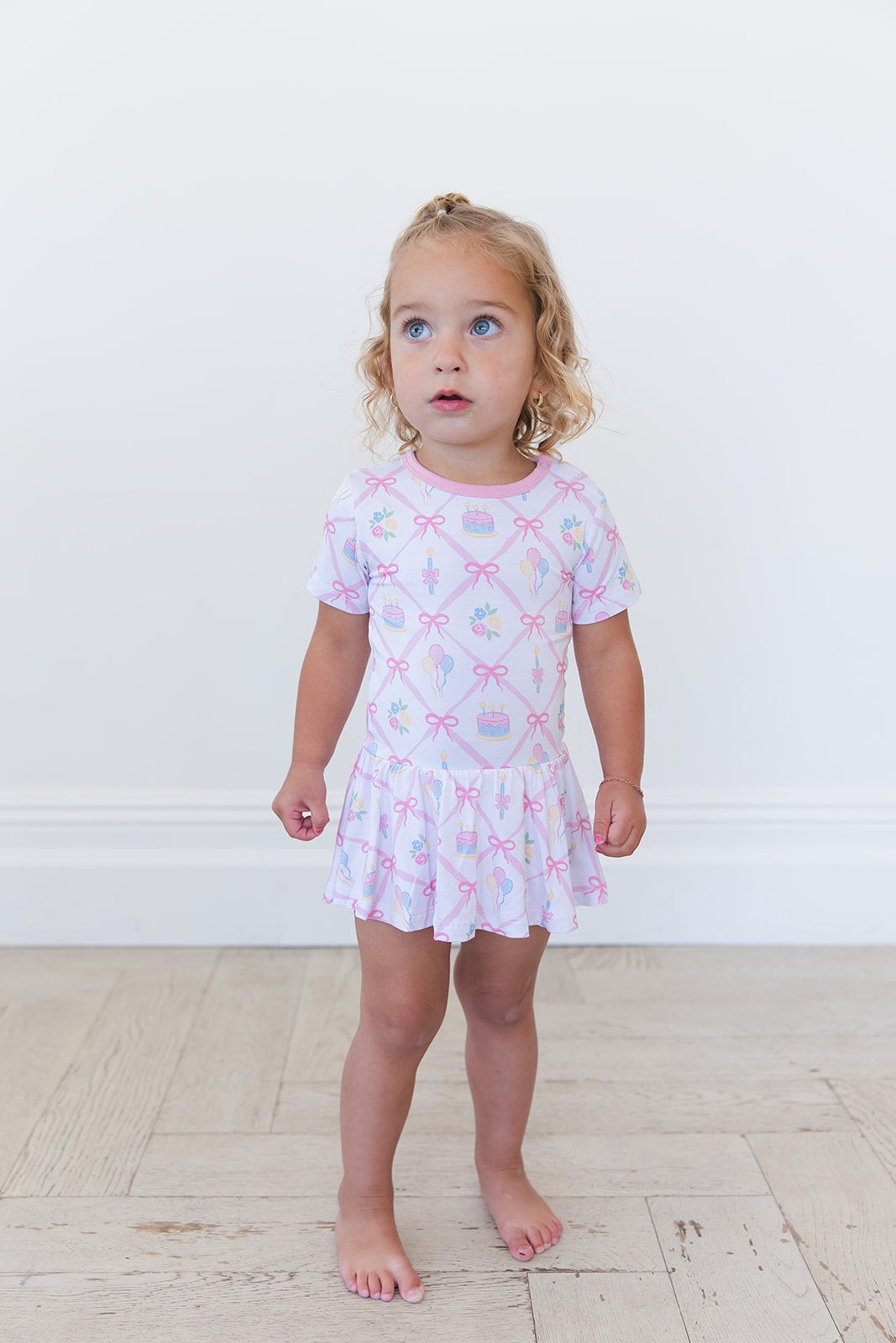 (pink) Birthday - Bodysuit Dress