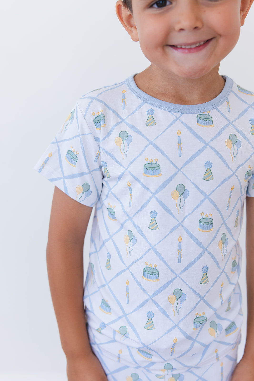 (blue) Birthday - Pocket Short Set