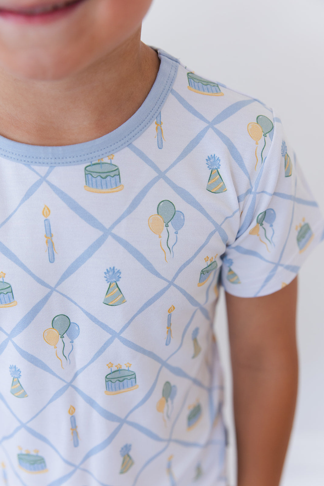 (blue) Birthday - Pocket Short Set