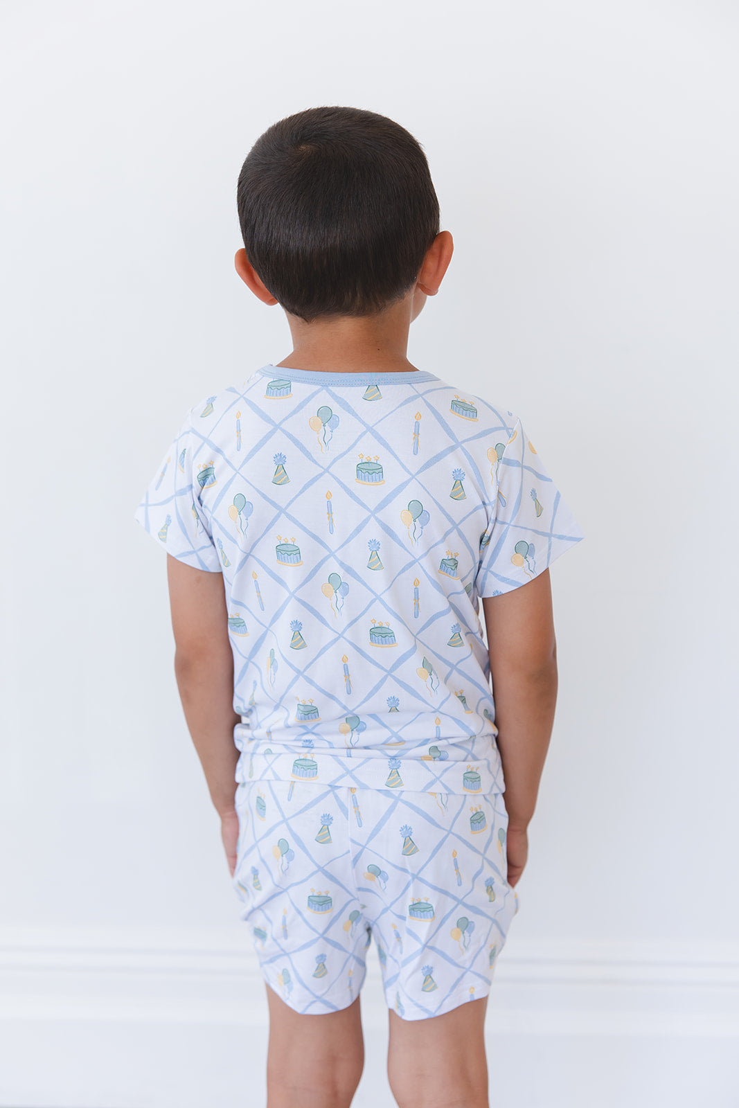 (blue) Birthday - Pocket Short Set